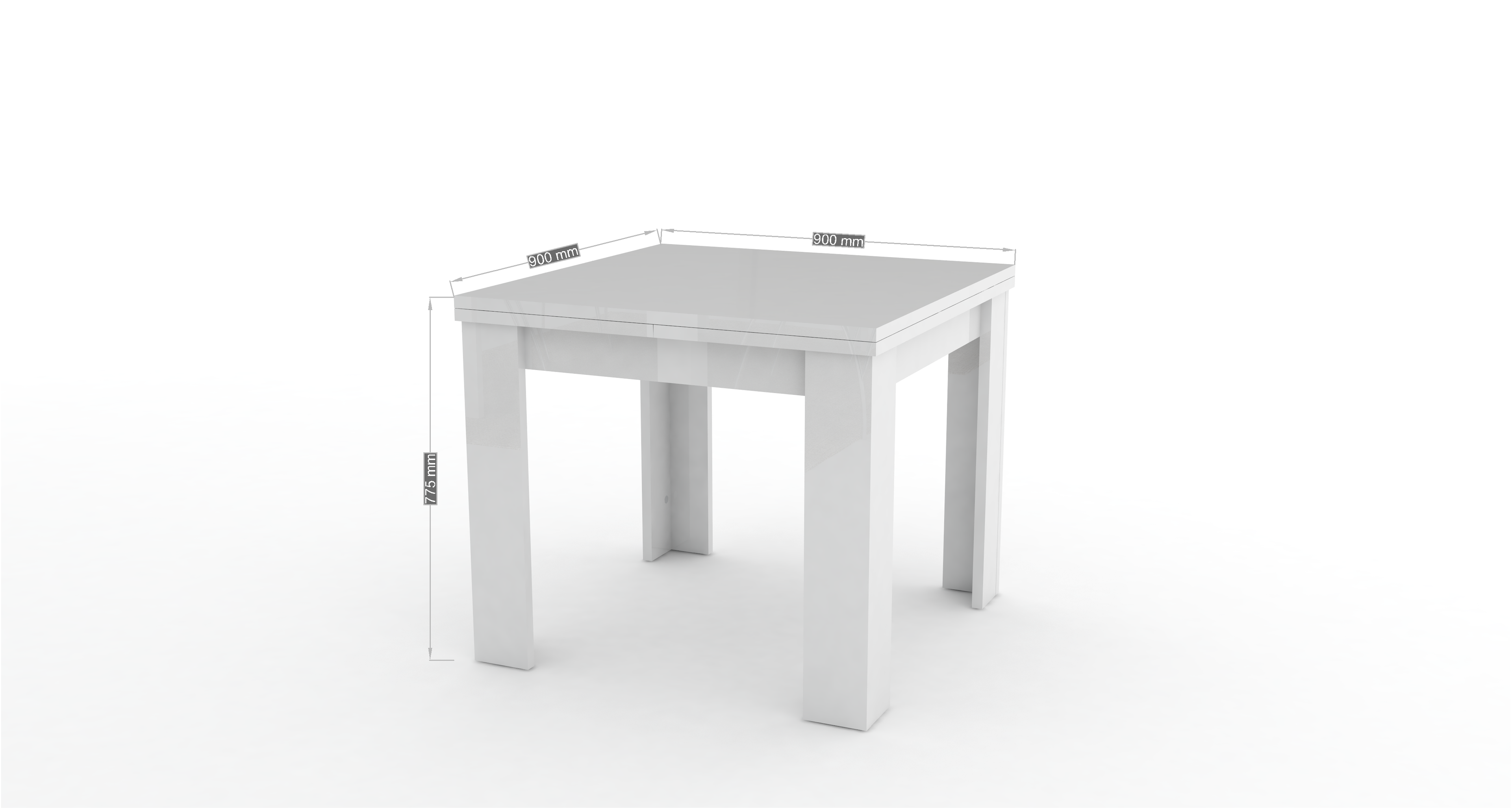 Tavolo allungabile JESI a libro 90 cm - Milano 7 Arte e Design