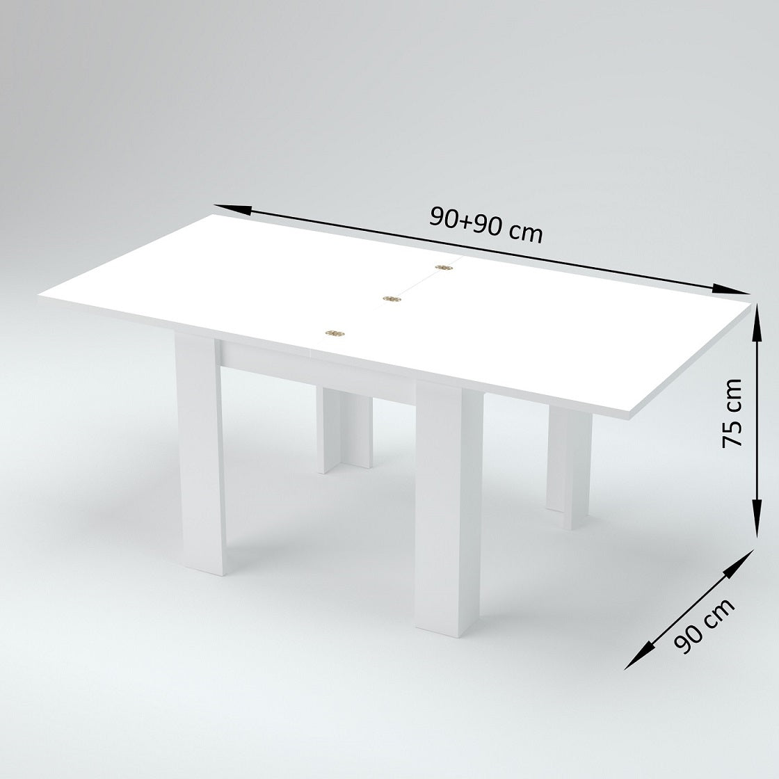 Tavolo allungabile JESI a libro 90 cm - Milano 7 Arte e Design