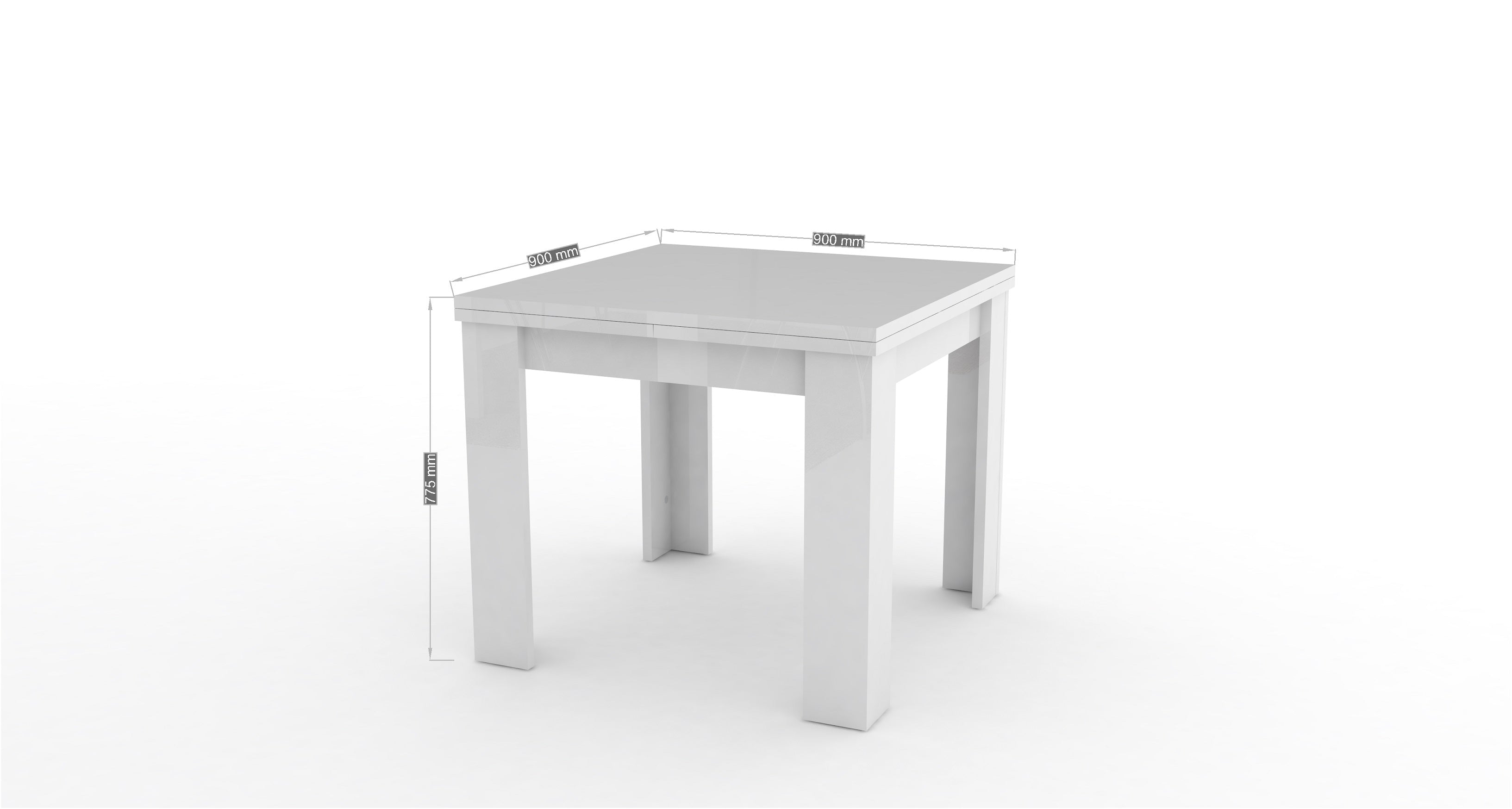 Tavolo allungabile JESI a libro 90 cm - Milano 7 Arte e Design