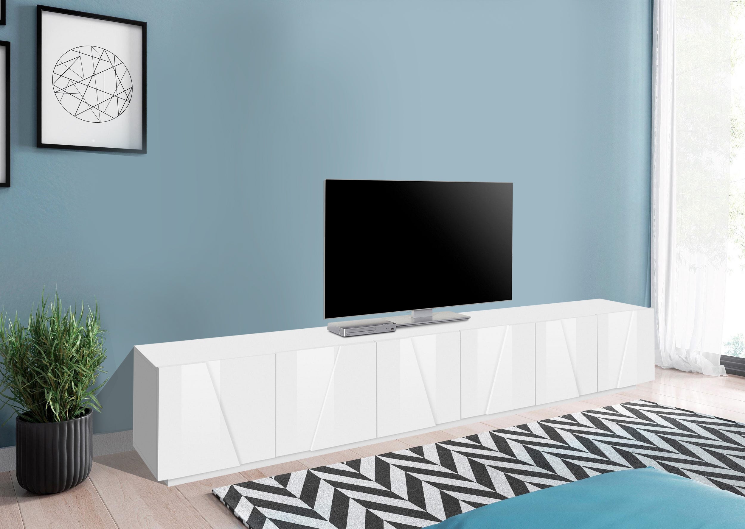Porta tv PING 240 cm 6 ante battenti - Milano 7 Arte e Design