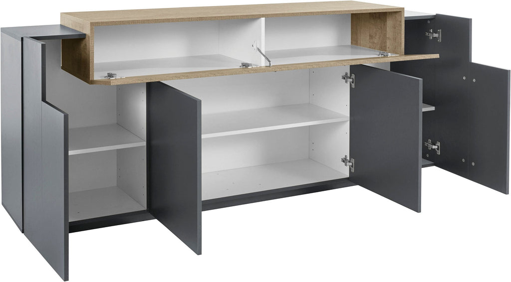 Credenza CORO 200 cm 4 ante battenti + 1 anta a ribalta - Milano 7 Arte e Design