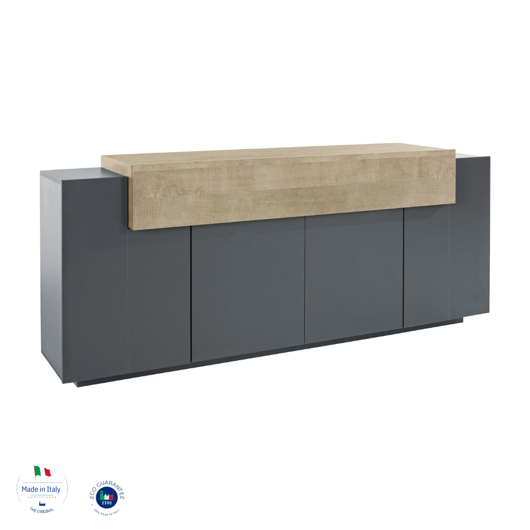 Credenza CORO 200 cm 4 ante battenti + 1 anta a ribalta - Milano 7 Arte e Design