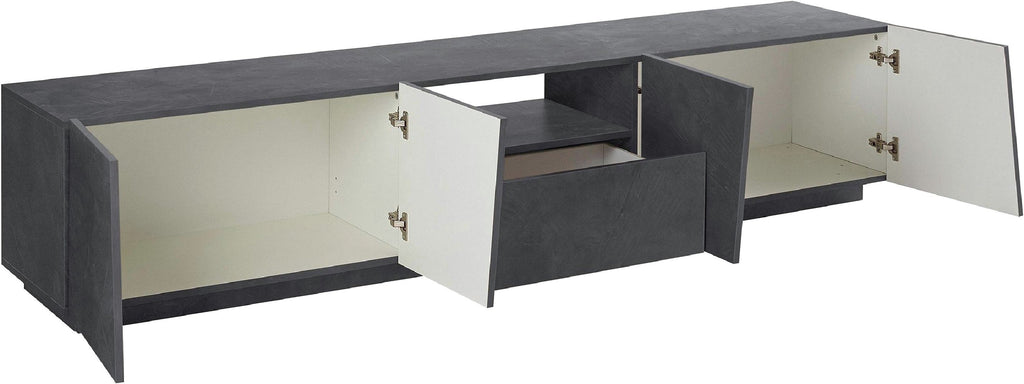 Porta tv VEGA 220 cm 4 ante battenti + 1 cassetto - Milano 7 Arte e Design