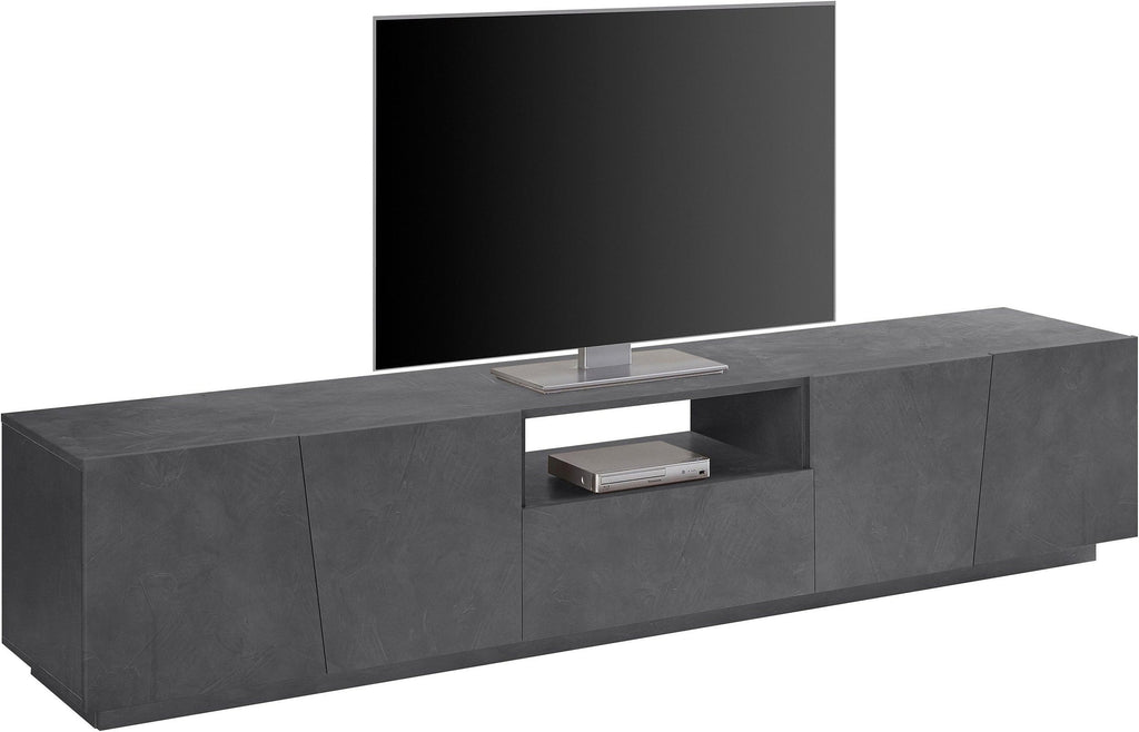 Porta tv VEGA 220 cm 4 ante battenti + 1 cassetto - Milano 7 Arte e Design