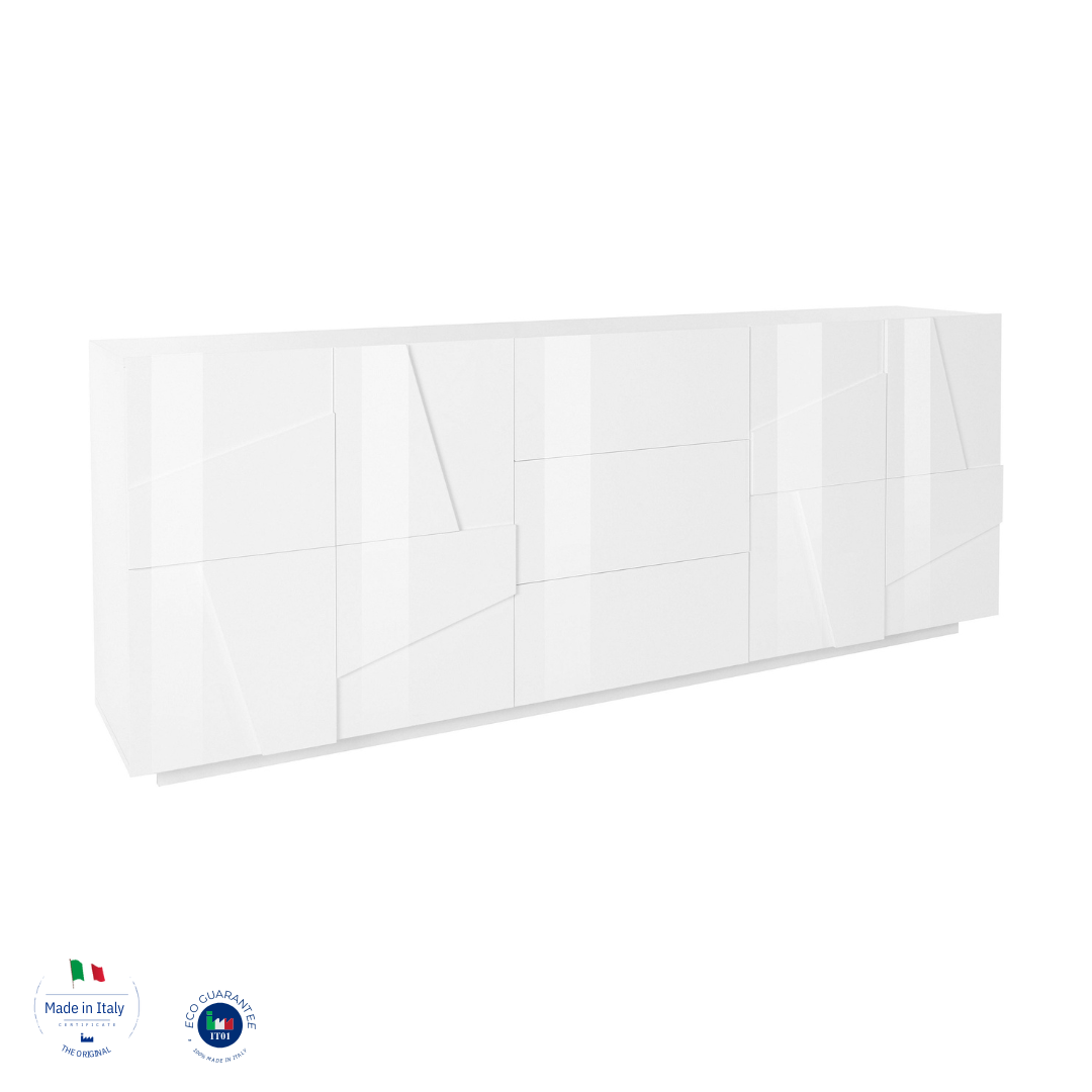 Credenza PING 220 cm 4 ante + 3 cassetti - Milano 7 Arte e Design