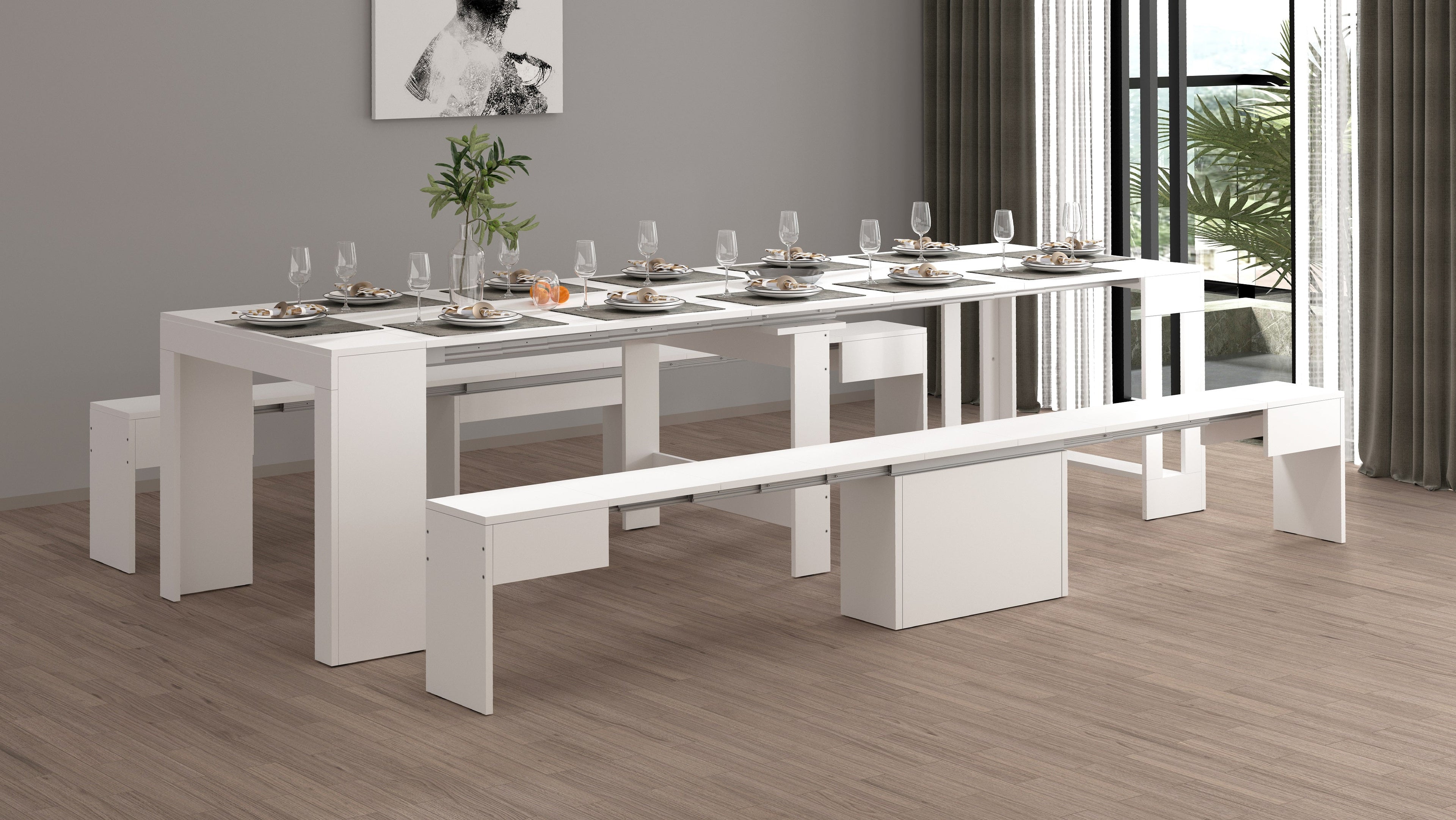 Set 2 panche allungabili PRATIKA - Milano 7 Arte e Design