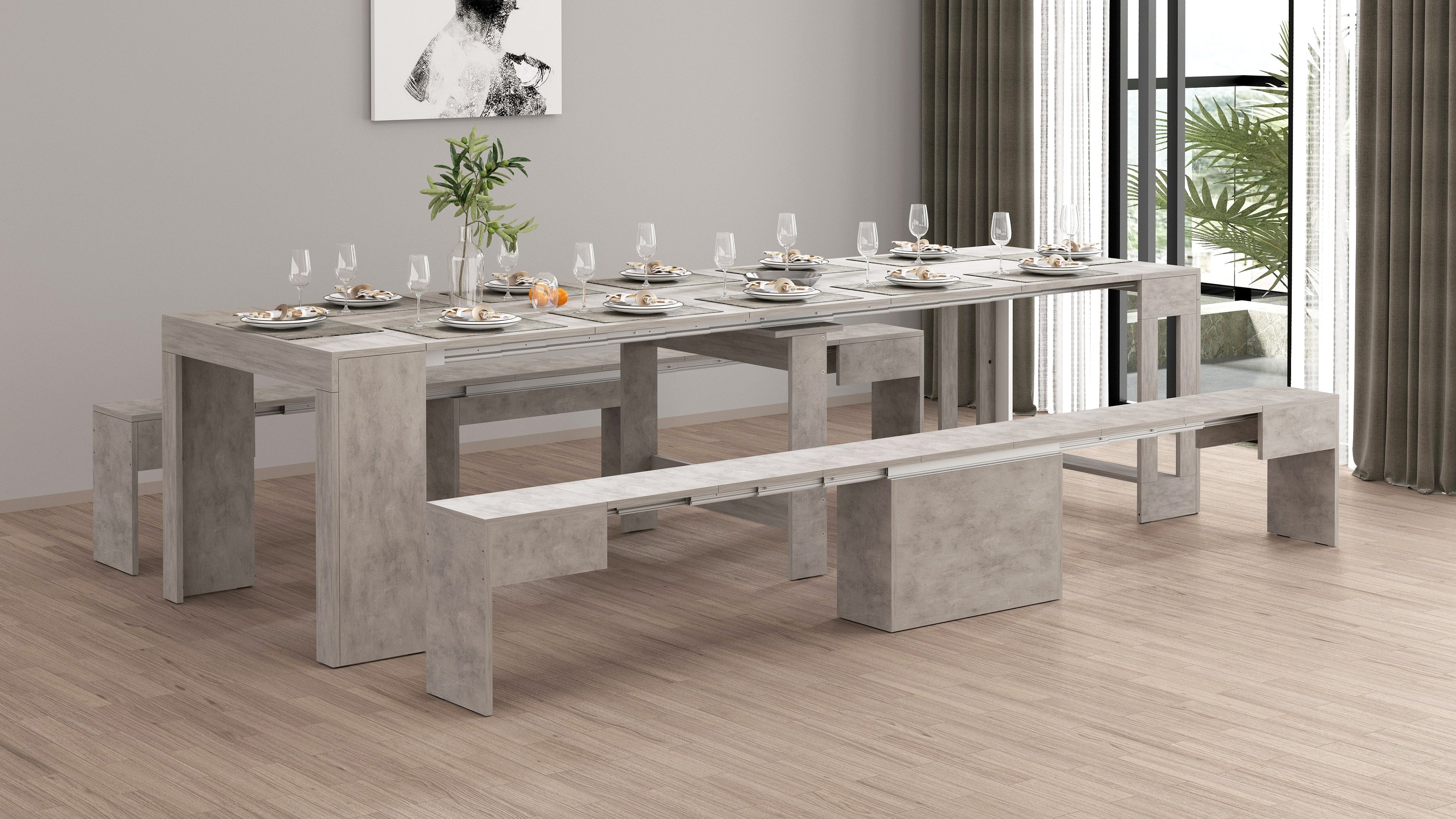 Set 2 panche allungabili PRATIKA - Milano 7 Arte e Design