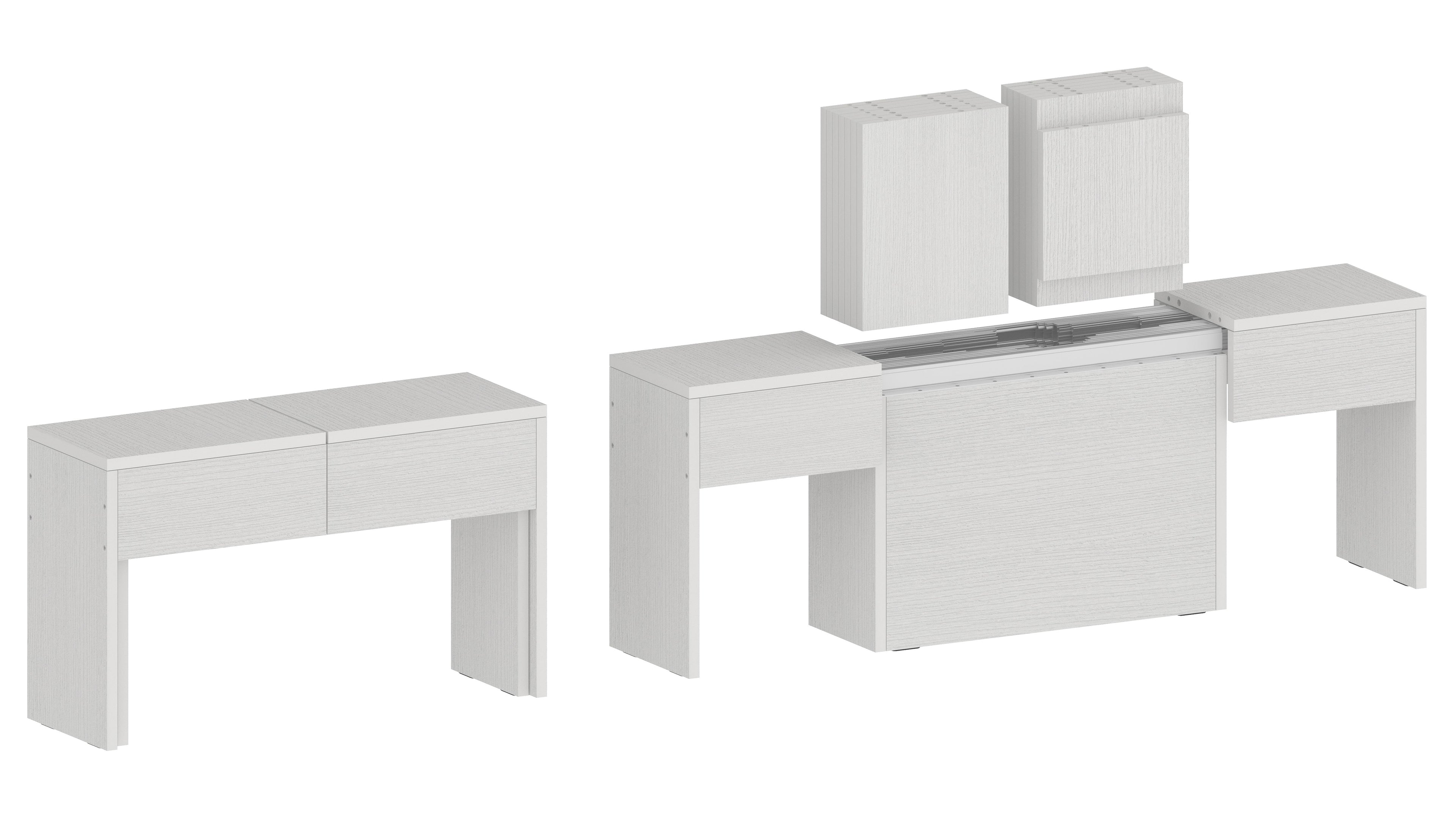 Set 2 panche allungabili PRATIKA - Milano 7 Arte e Design