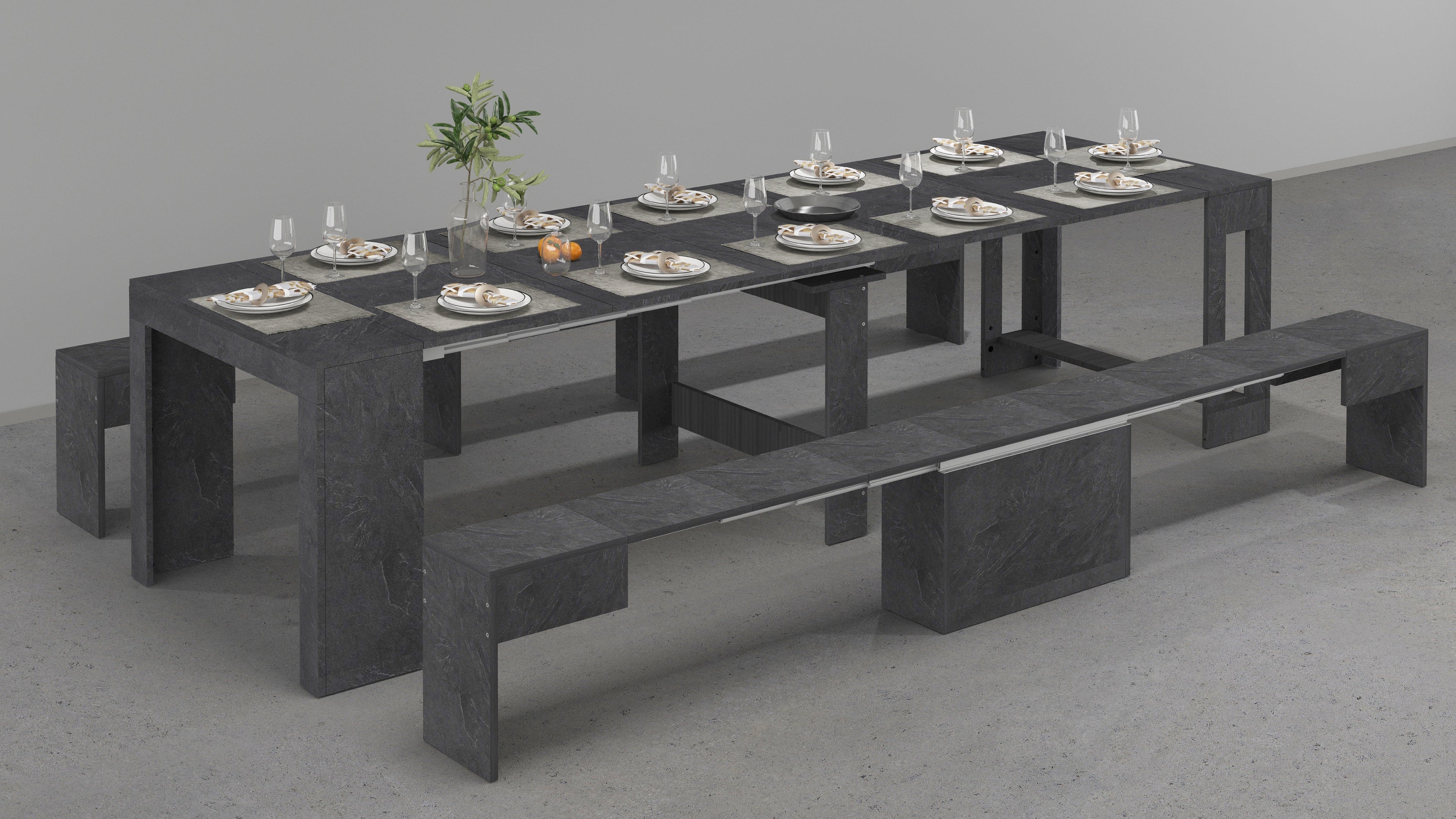Set 2 panche allungabili PRATIKA - Milano 7 Arte e Design