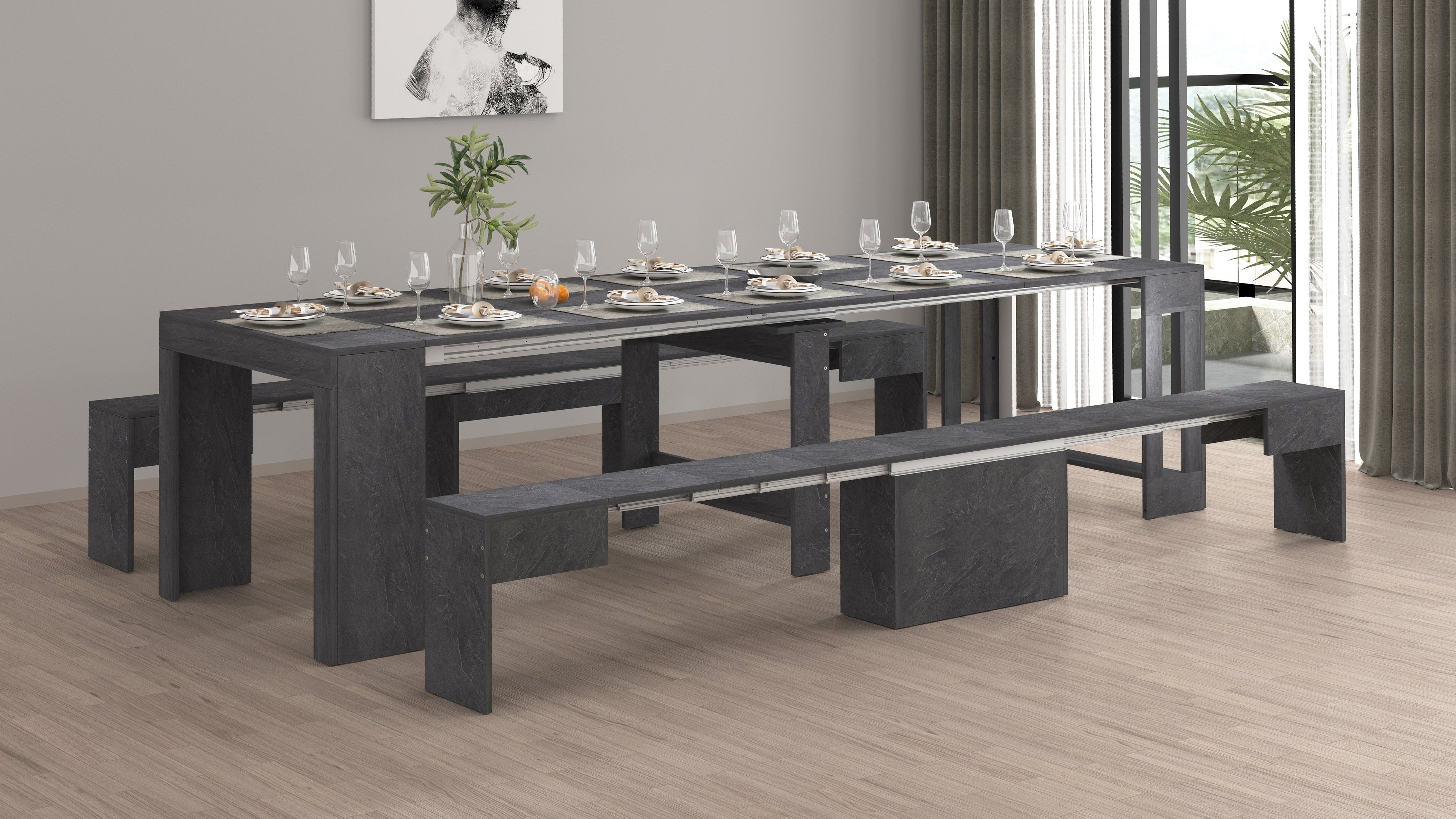 Set 2 panche allungabili PRATIKA - Milano 7 Arte e Design