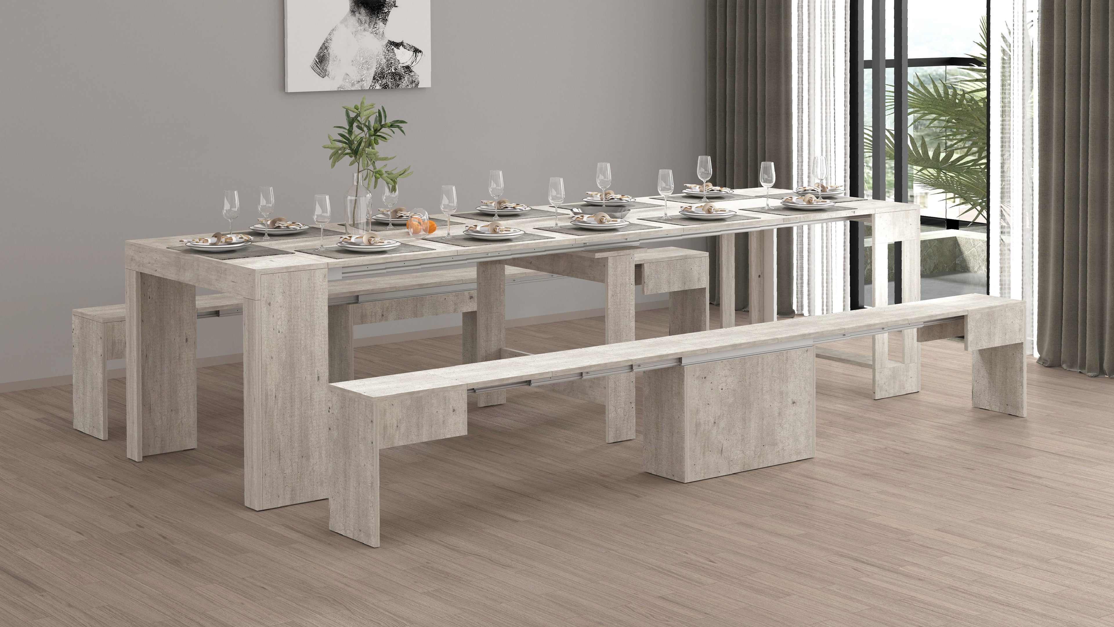 Set 2 panche allungabili PRATIKA - Milano 7 Arte e Design