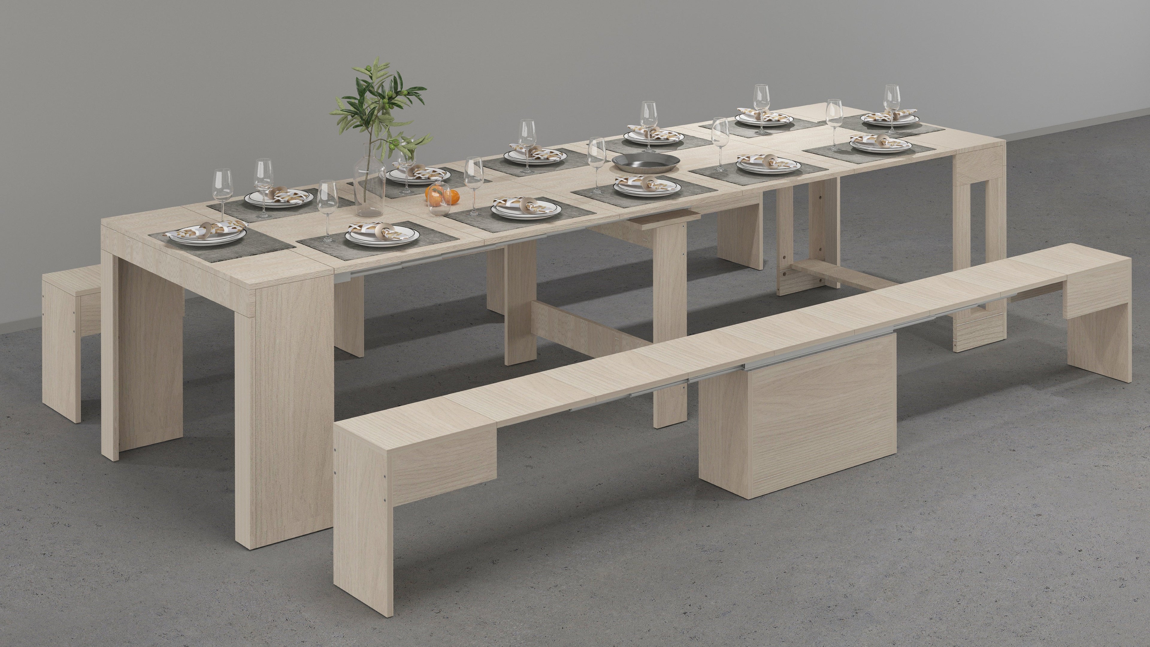 Set 2 panche allungabili PRATIKA - Milano 7 Arte e Design