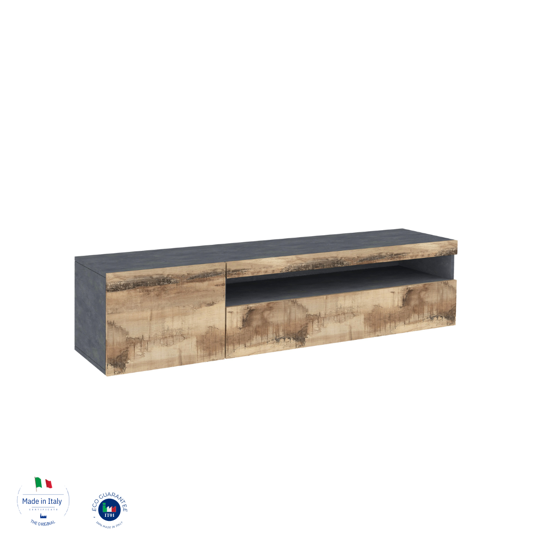 Porta tv DAIQUIRI 155 cm 1 anta battente + 1 anta a ribalta - Milano 7 Arte e Design