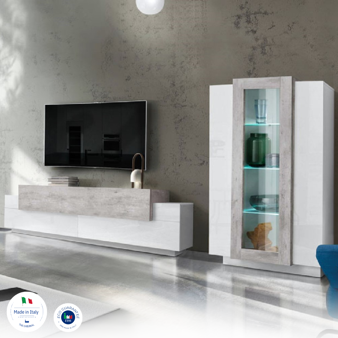 Soggiorno CORO con porta TV + vetrina - Milano 7 Arte e Design