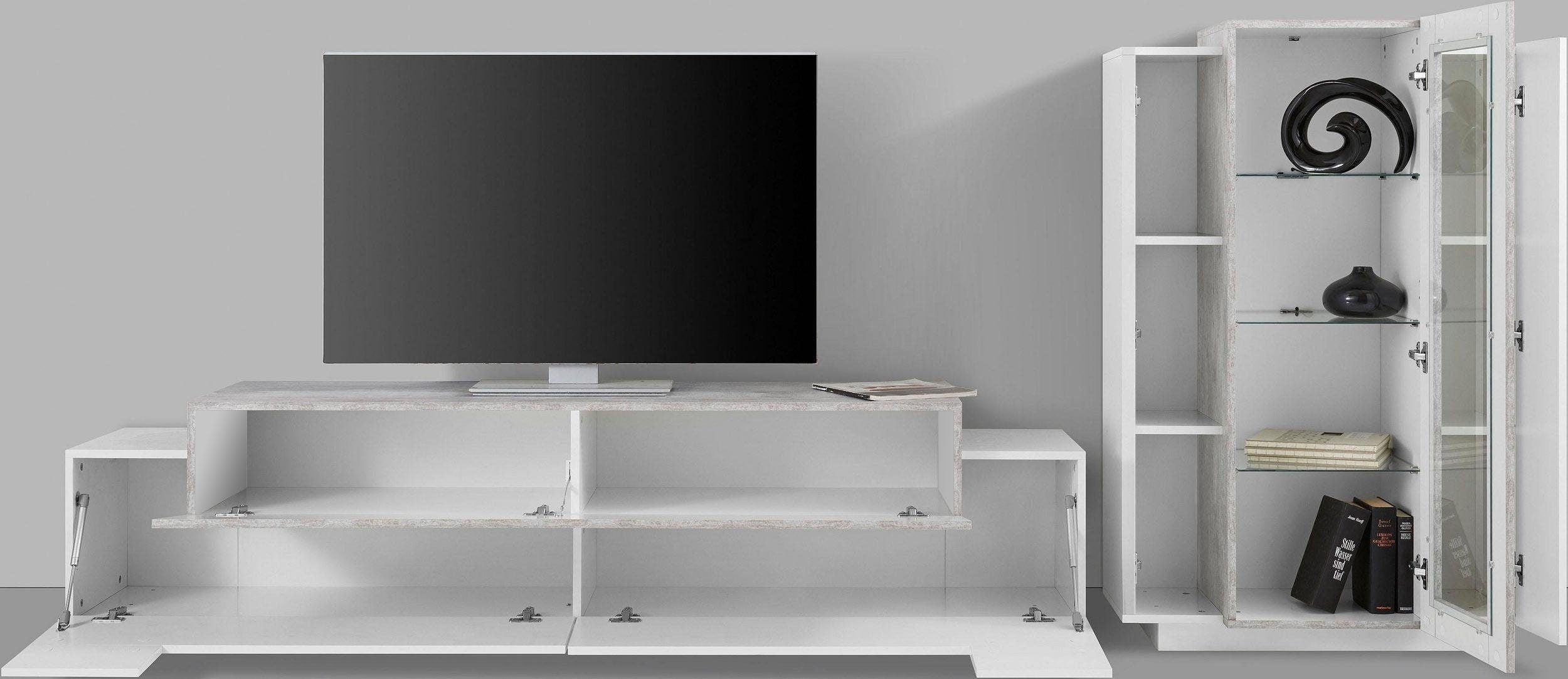 Soggiorno CORO con porta TV + vetrina - Milano 7 Arte e Design