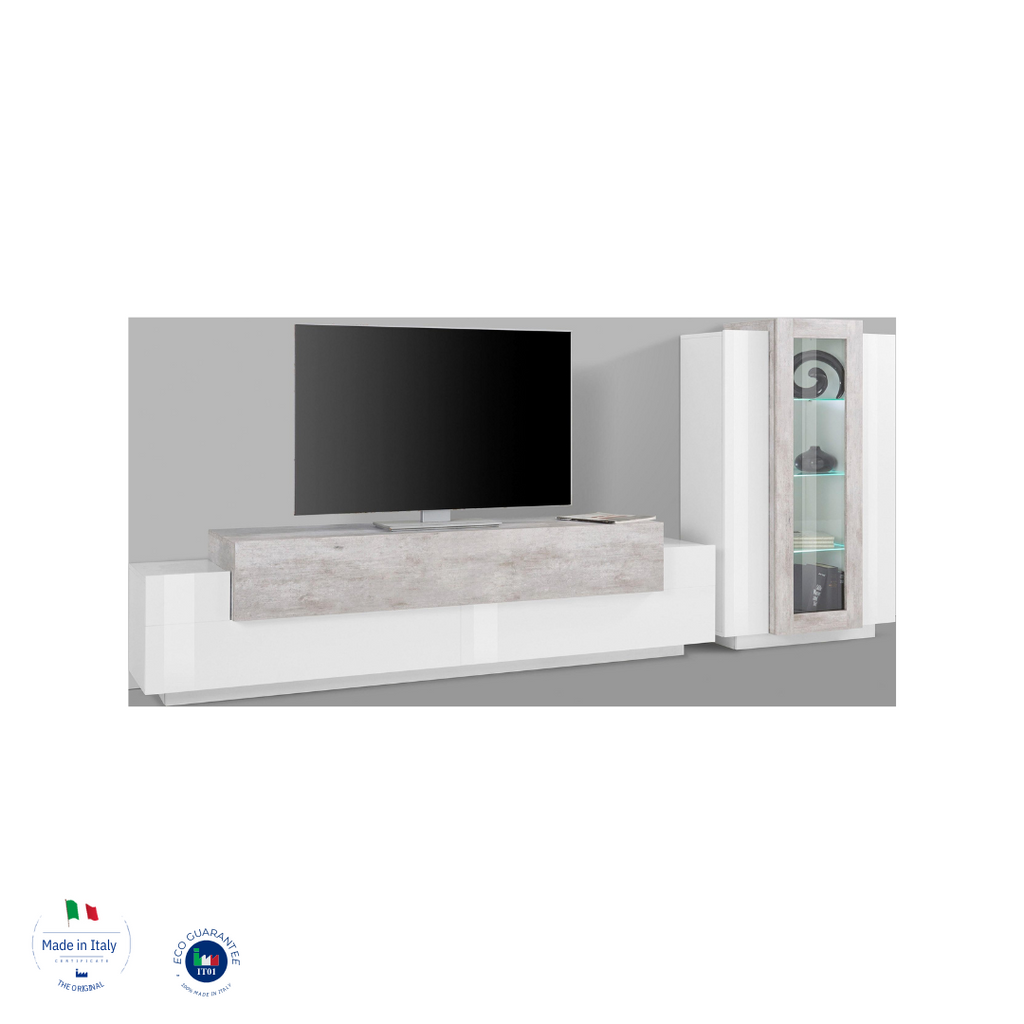 Soggiorno CORO con porta TV + vetrina - Milano 7 Arte e Design