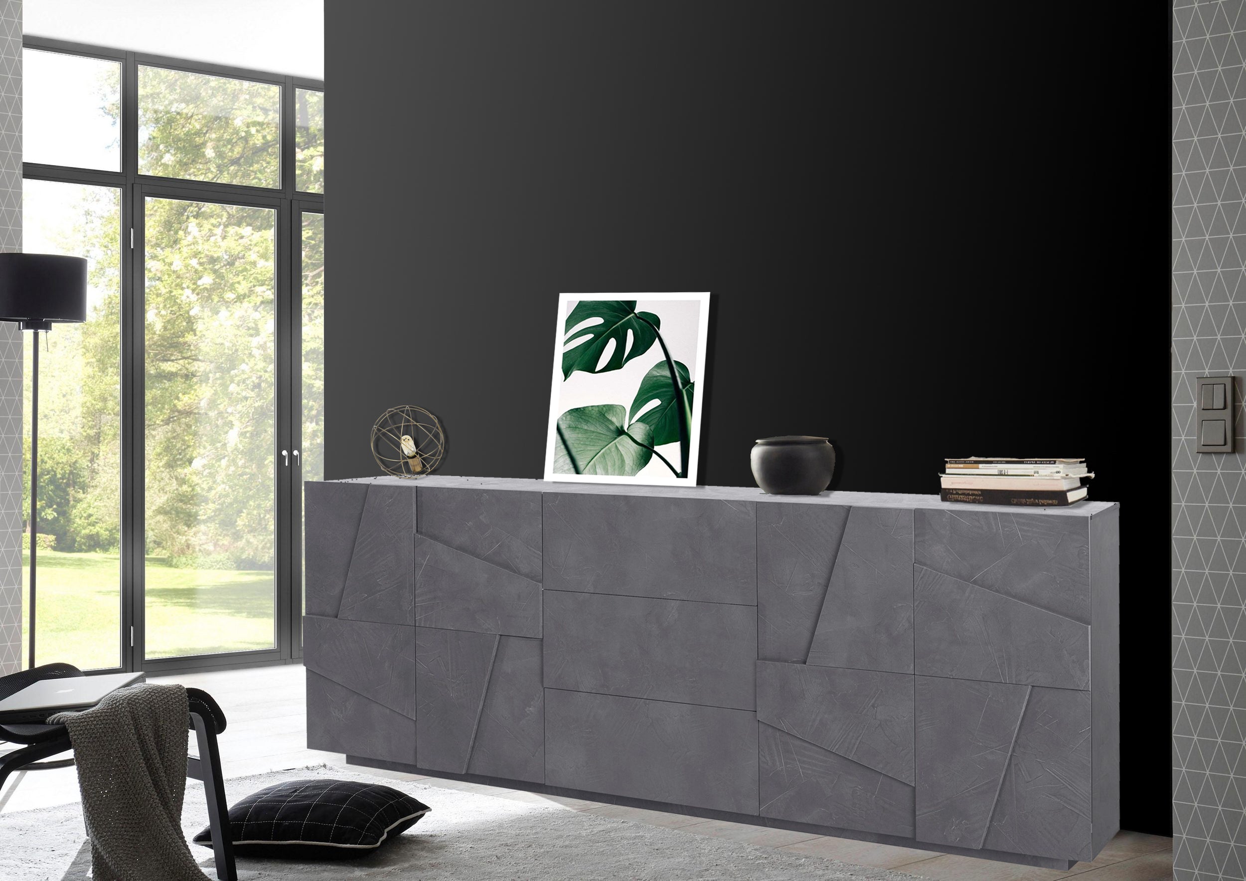 Credenza PING 220 cm 4 ante + 3 cassetti - Milano 7 Arte e Design