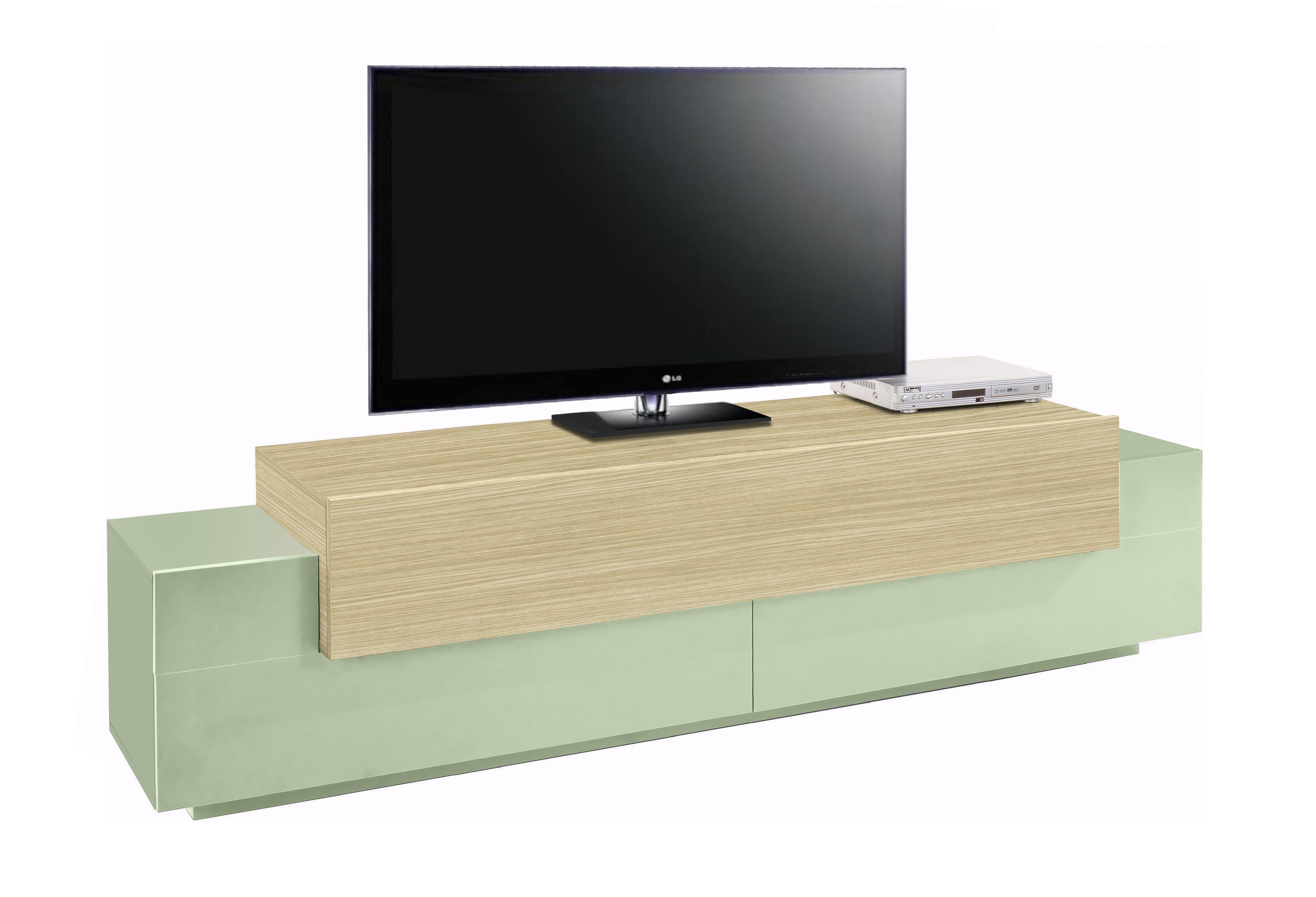 Porta tv CORO 200 cm 3 ante a ribalta