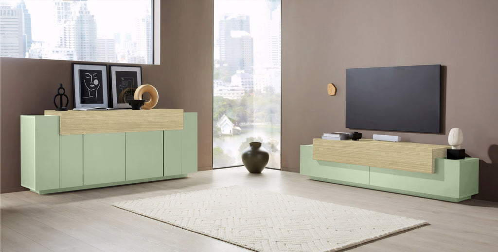 Porta tv CORO 200 cm 3 ante a ribalta