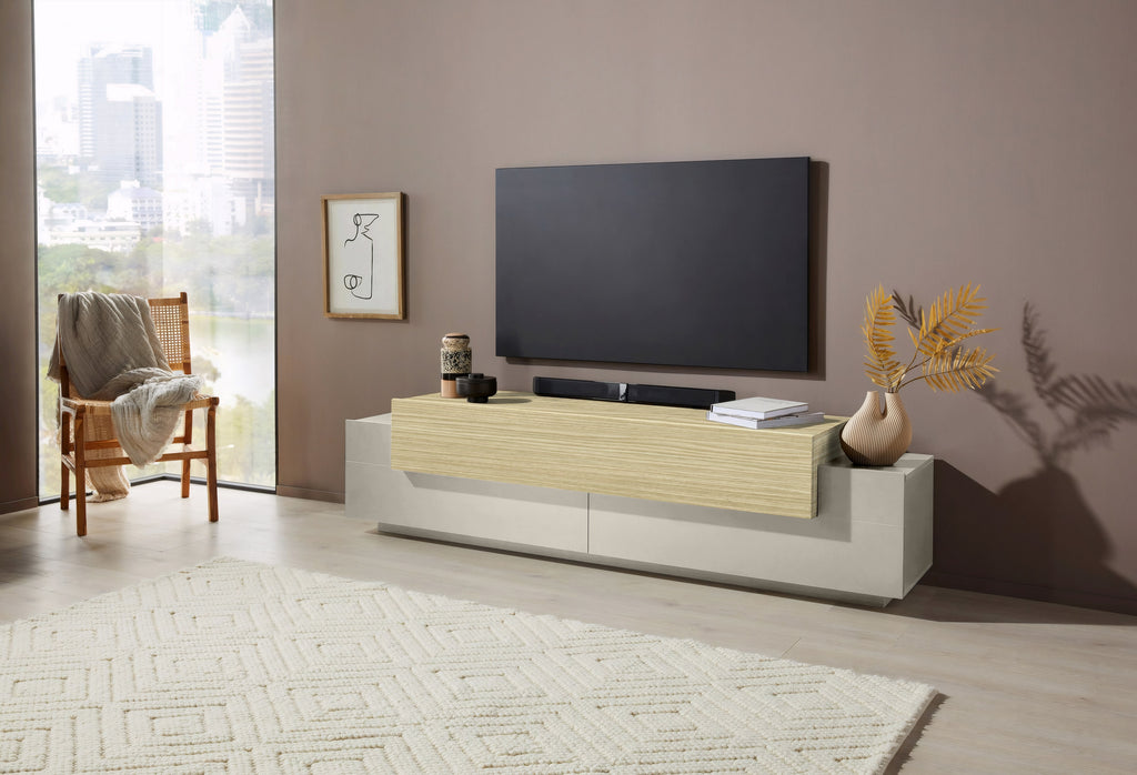 Porta tv CORO 200 cm 3 ante a ribalta