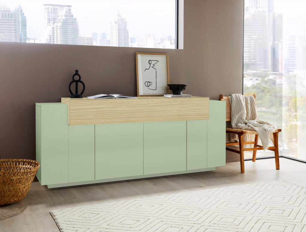 Credenza CORO 200 cm 4 ante battenti + 1 anta a ribalta