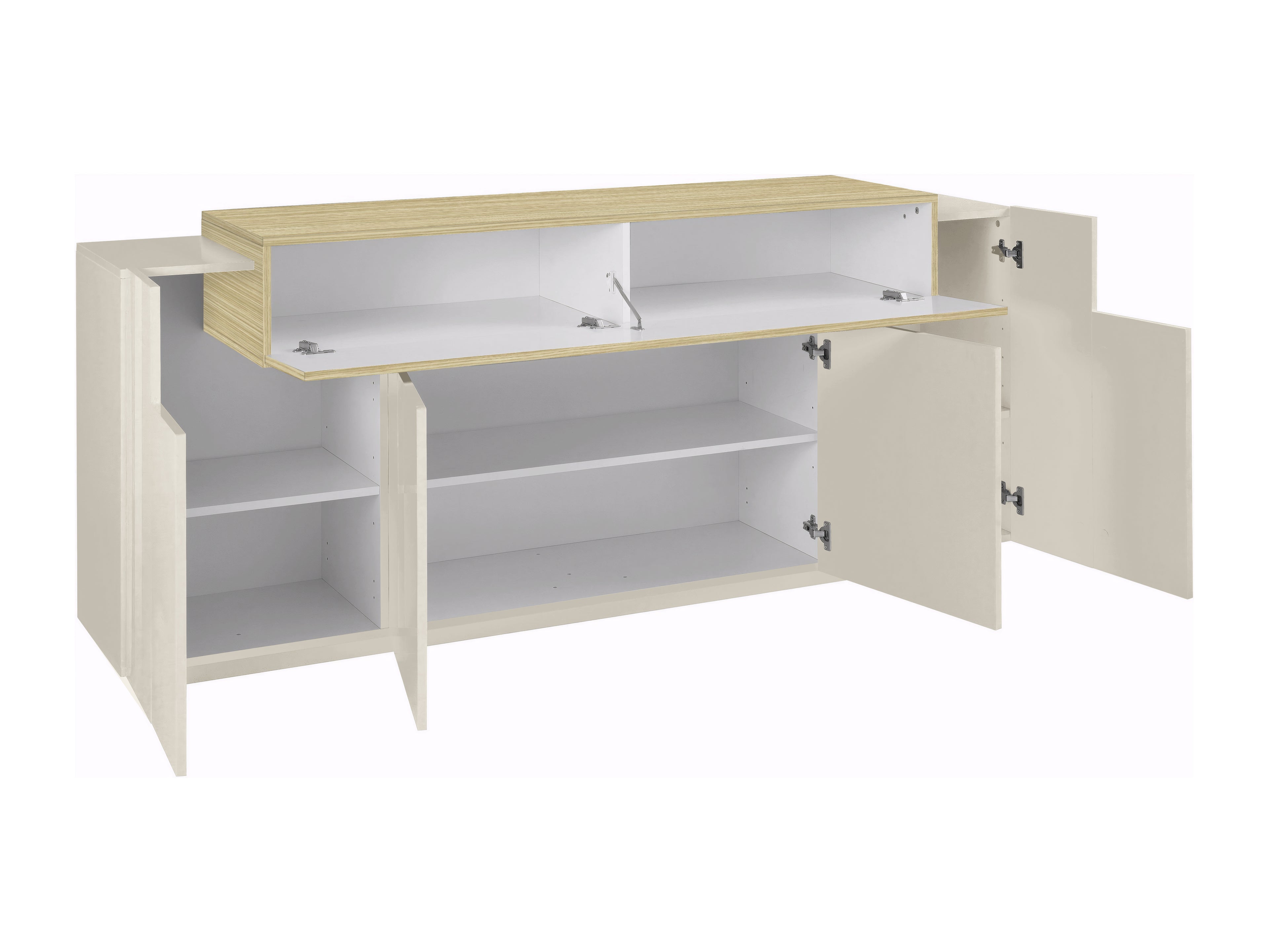Credenza CORO 200 cm 4 ante battenti + 1 anta a ribalta