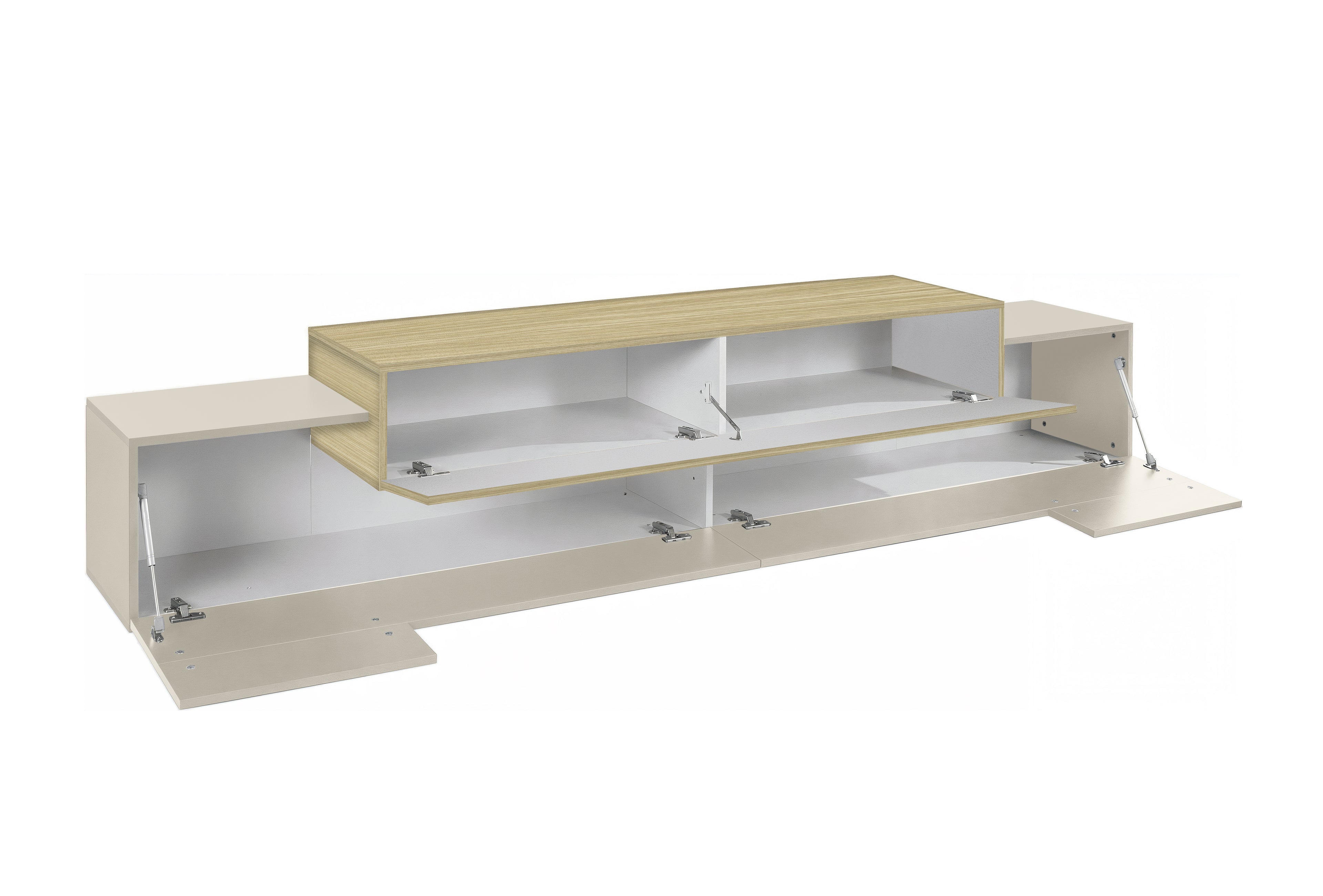 Porta tv CORO 240 cm 3 ante a ribalta