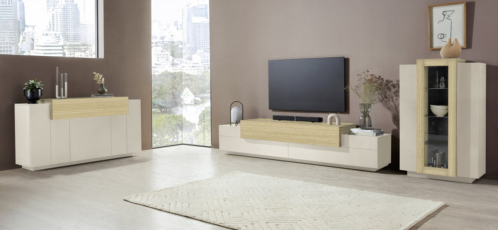 Porta tv CORO 240 cm 3 ante a ribalta