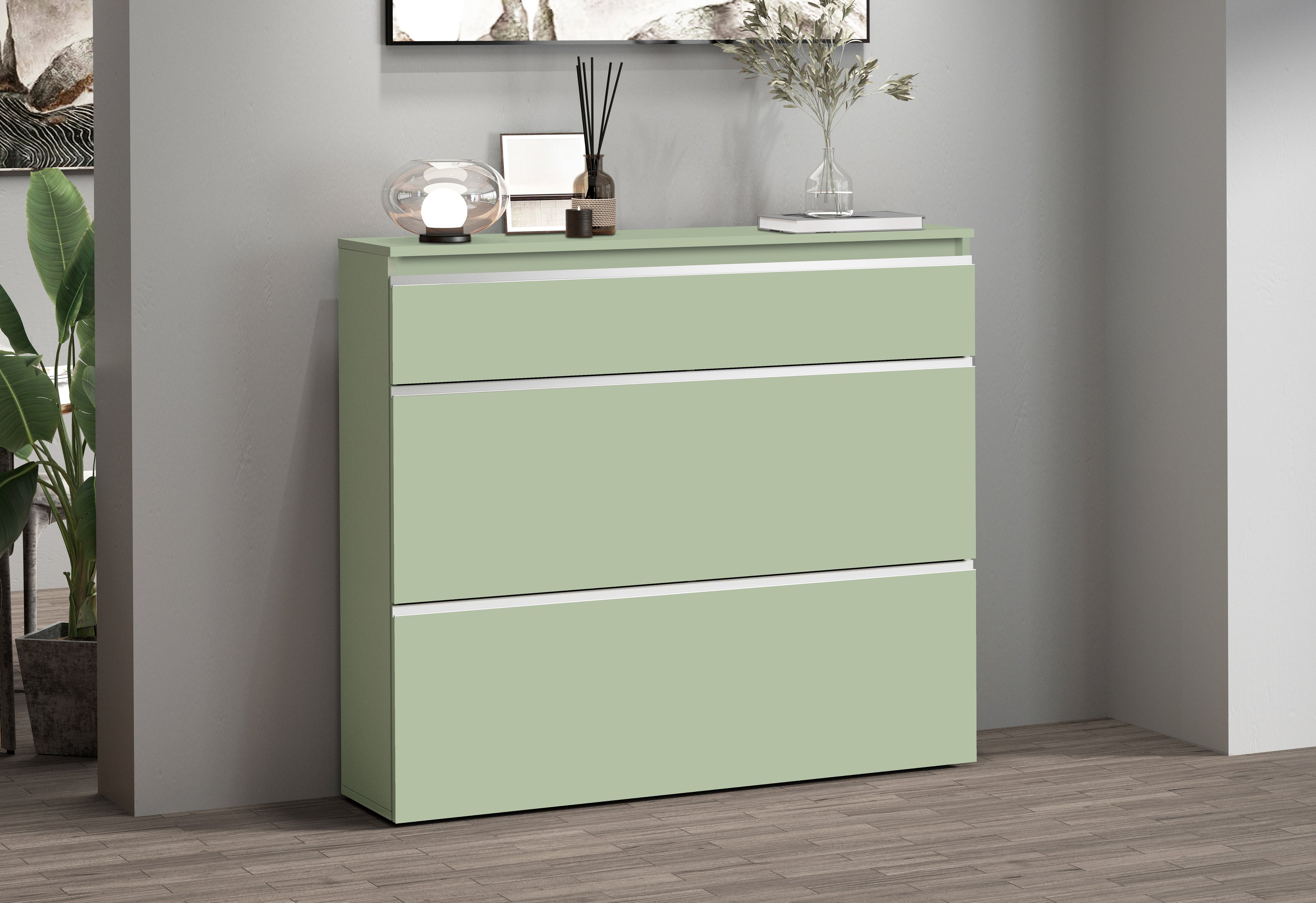 Scarpiera MAGIC 120 cm 2 ante e 1 antina a ribalta