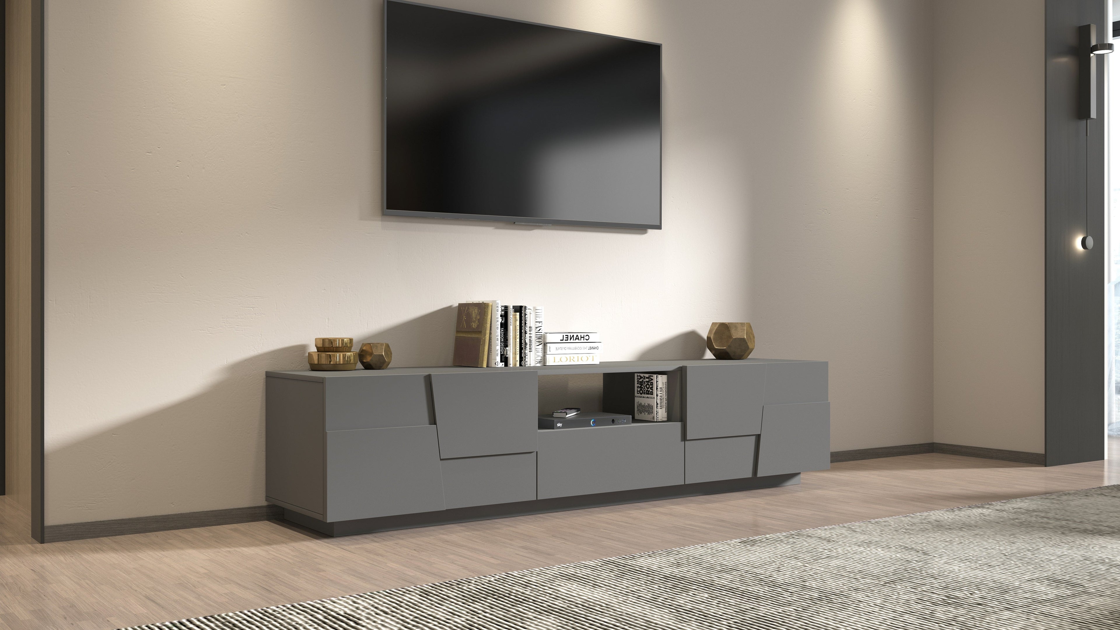 Porta TV PONGO da 220 cm - Milano 7 Arte e Design