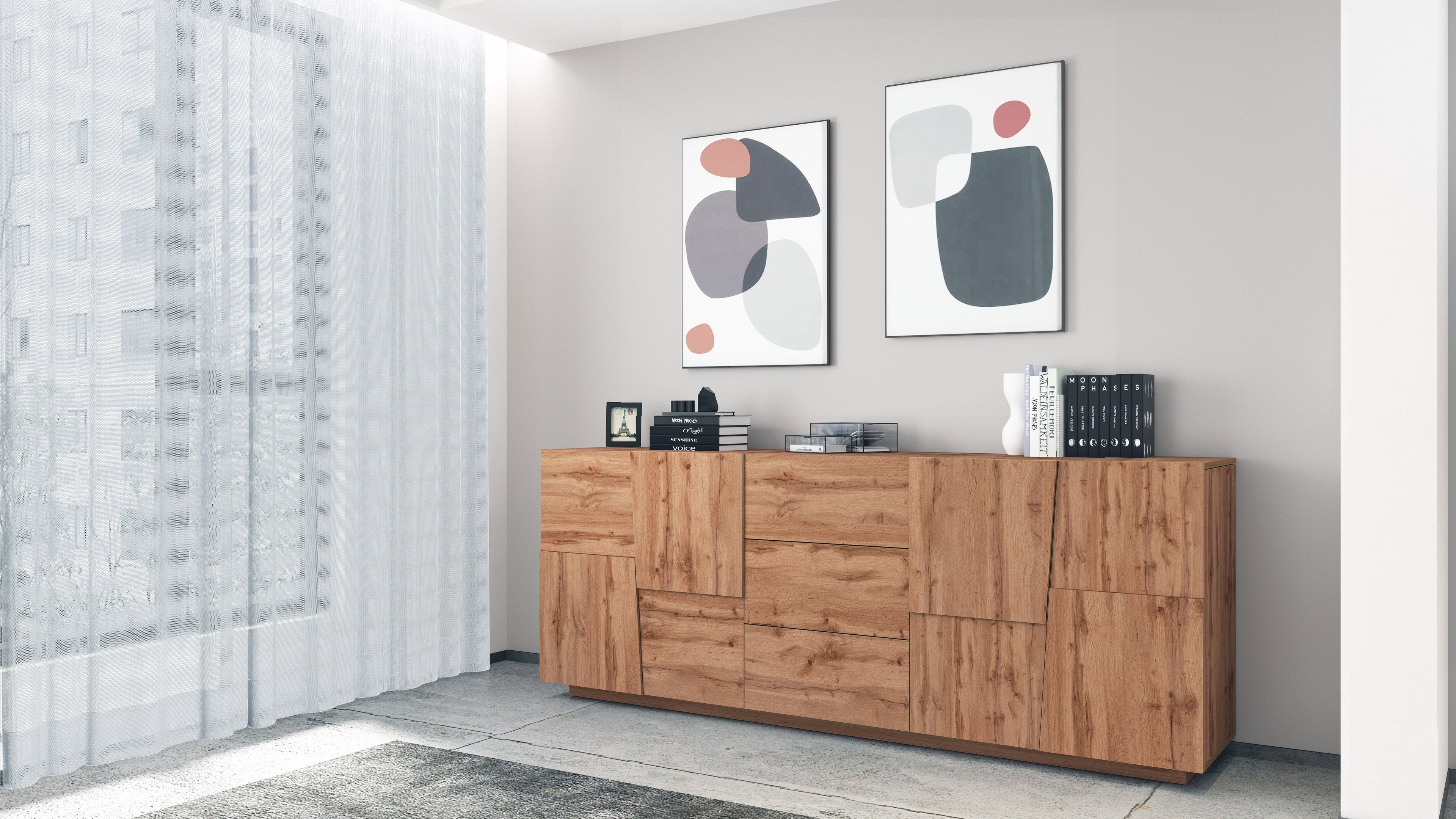 Credenza PONGO a 4 ante e 3 cassetti - Milano 7 Arte e Design