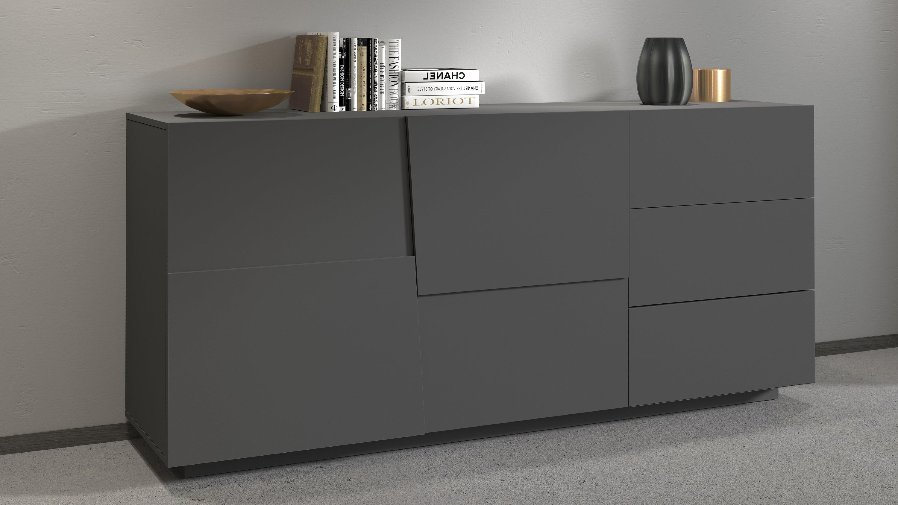 Credenza PONGO da 180 cm 2 ante e 3 cassetti - Milano 7 Arte e Design