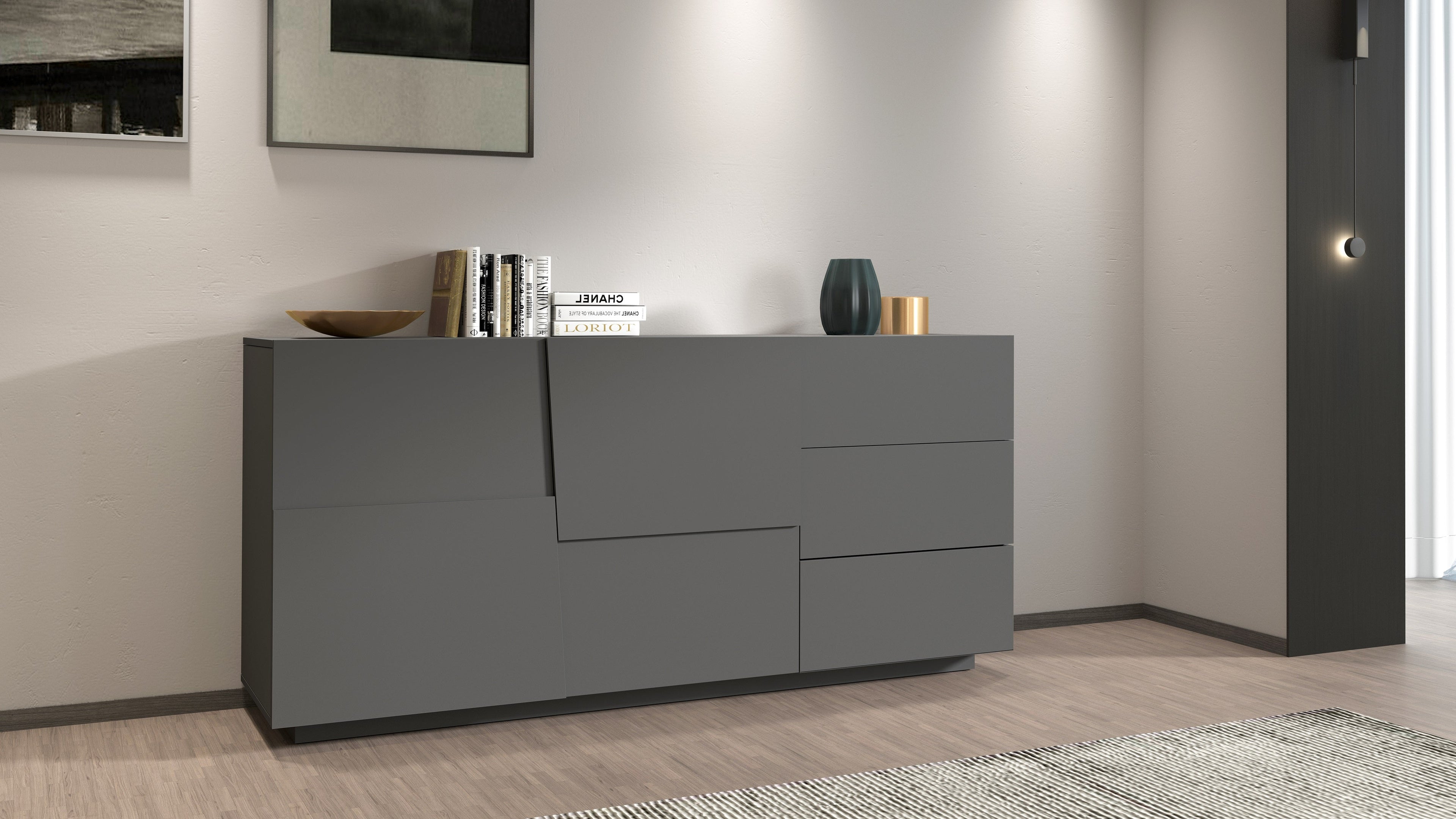Credenza PONGO da 180 cm 2 ante e 3 cassetti - Milano 7 Arte e Design