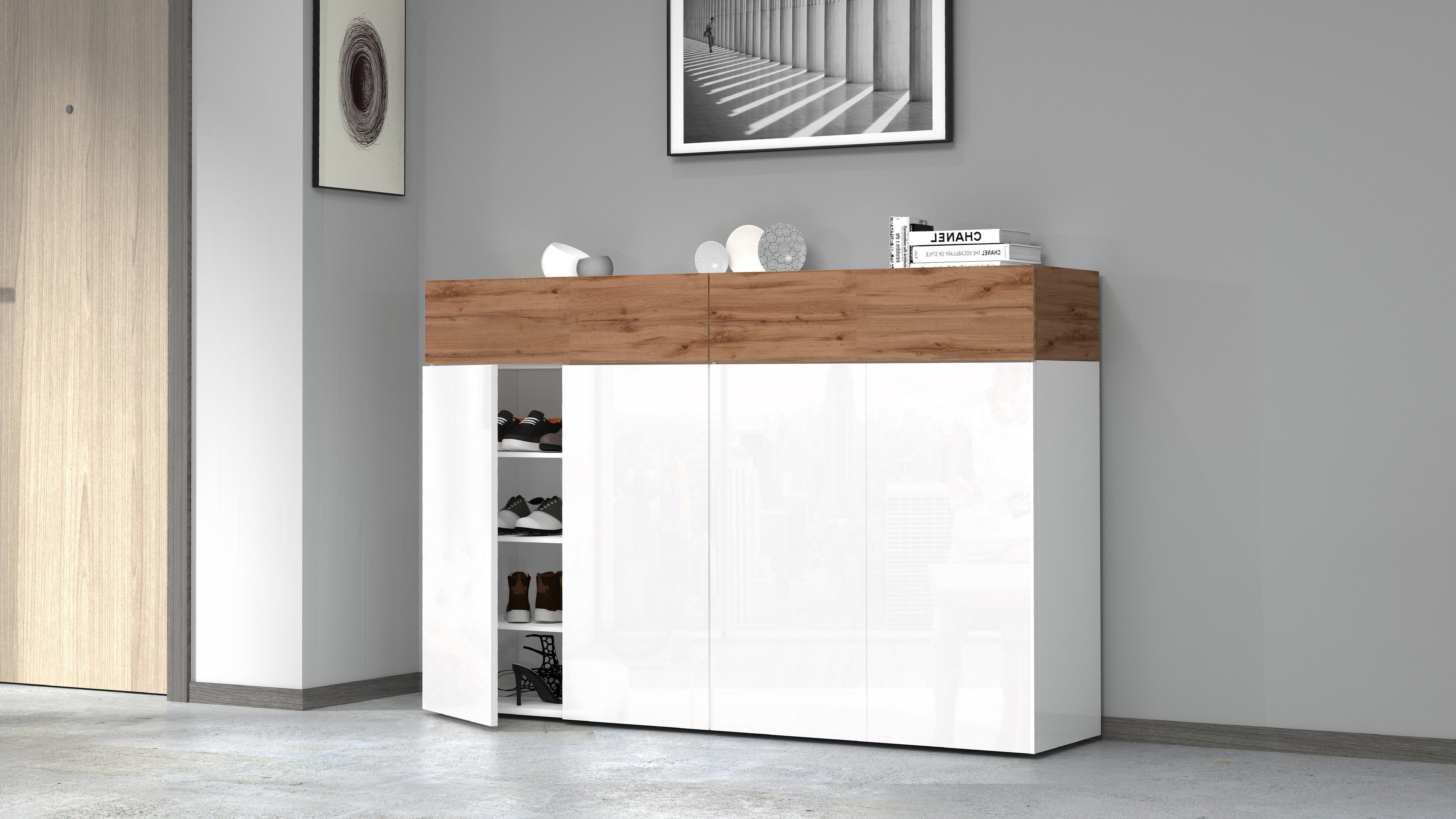 Scarpiera SAVONA con 4 ante e 2 ribalte - Milano 7 Arte e Design