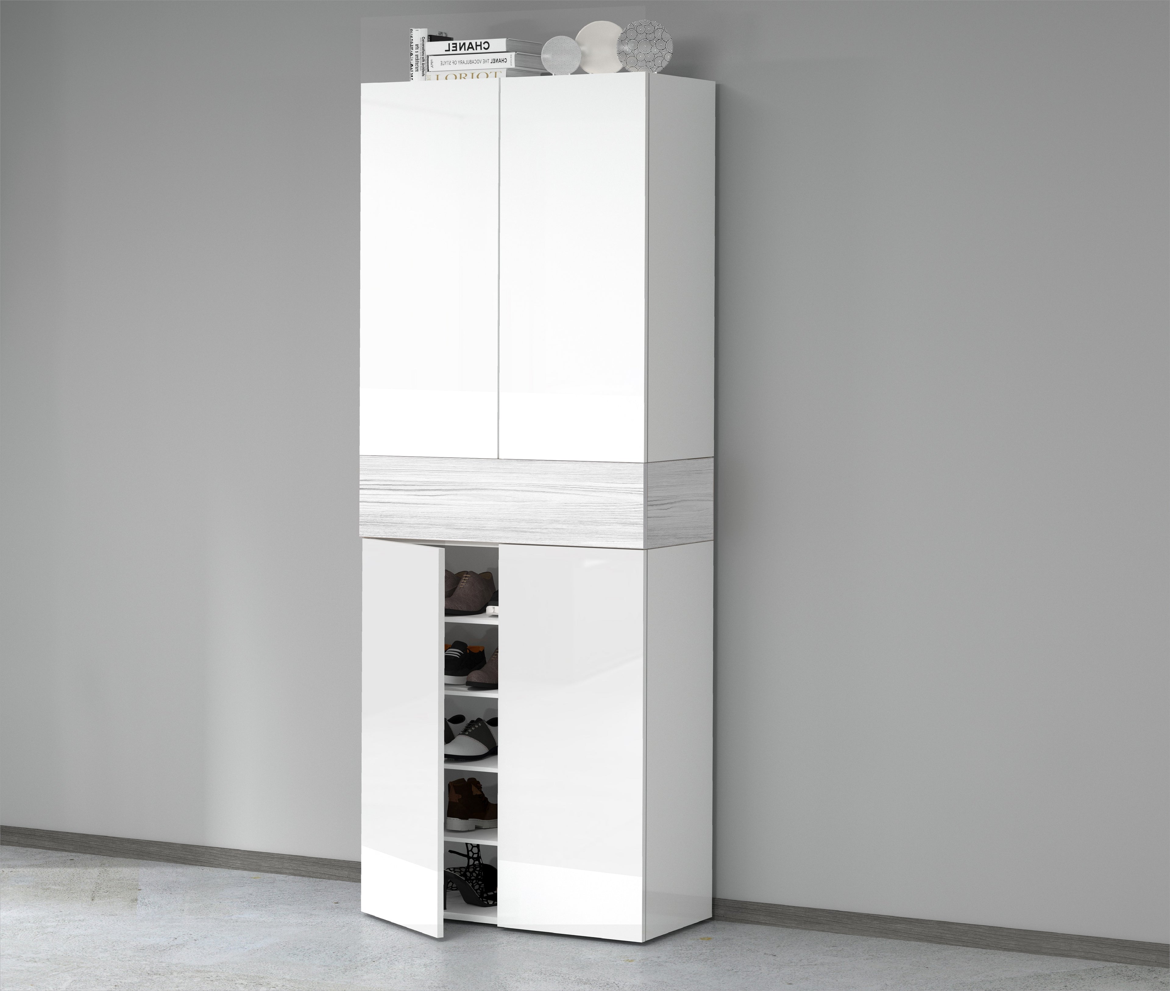 Armadio scarpiera SAVONA con 4 ante e 1 ribalta