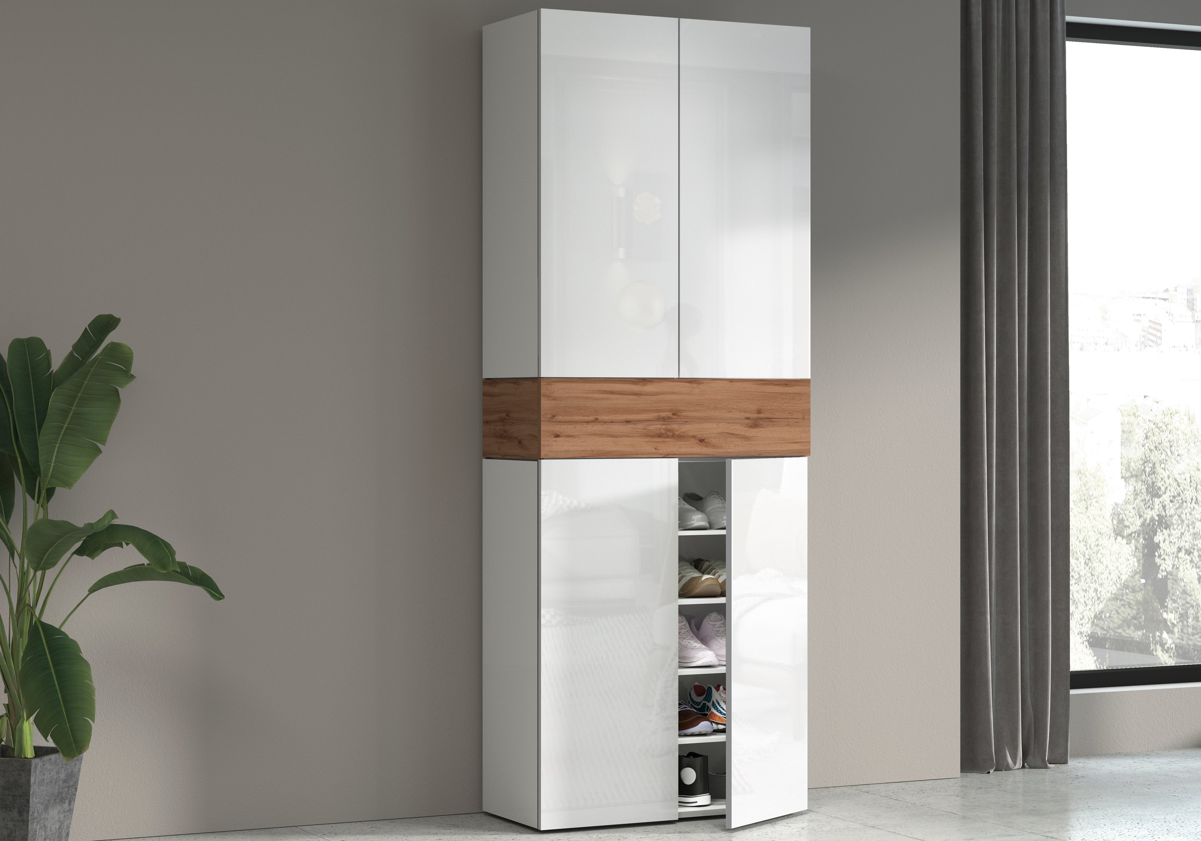 Armadio scarpiera SAVONA con 4 ante e 1 ribalta