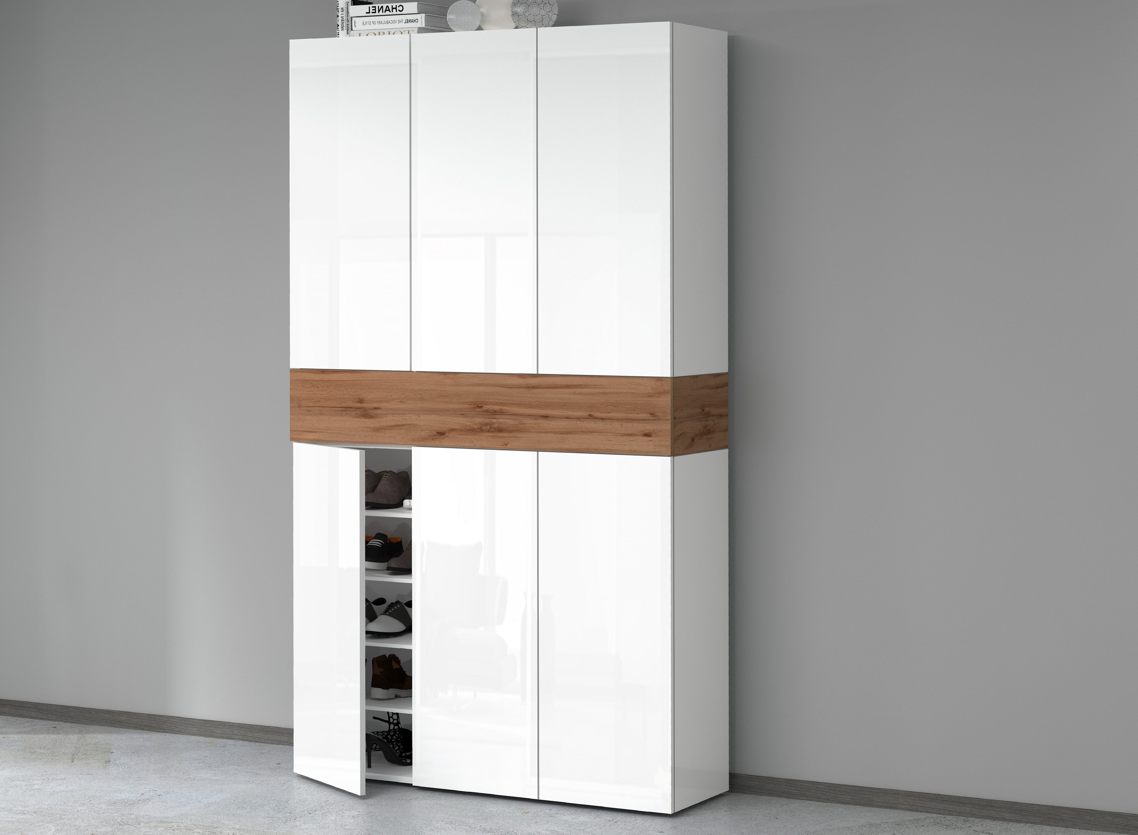 Armadio scarpiera SAVONA a 6 ante con 1 ribalta