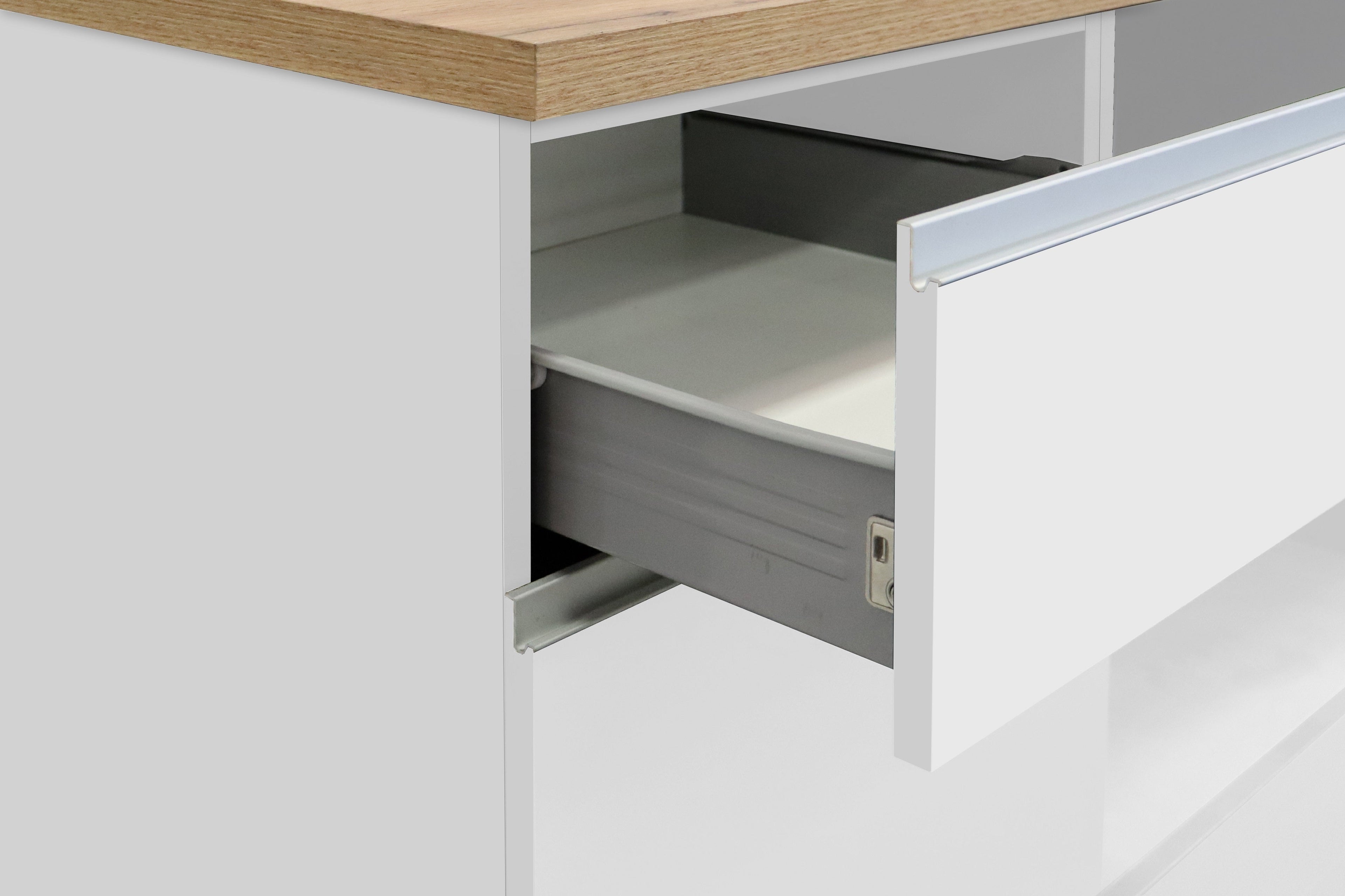 Cucina lineare SOLE da 256 cm, composizione 1 - Milano 7 Arte e Design