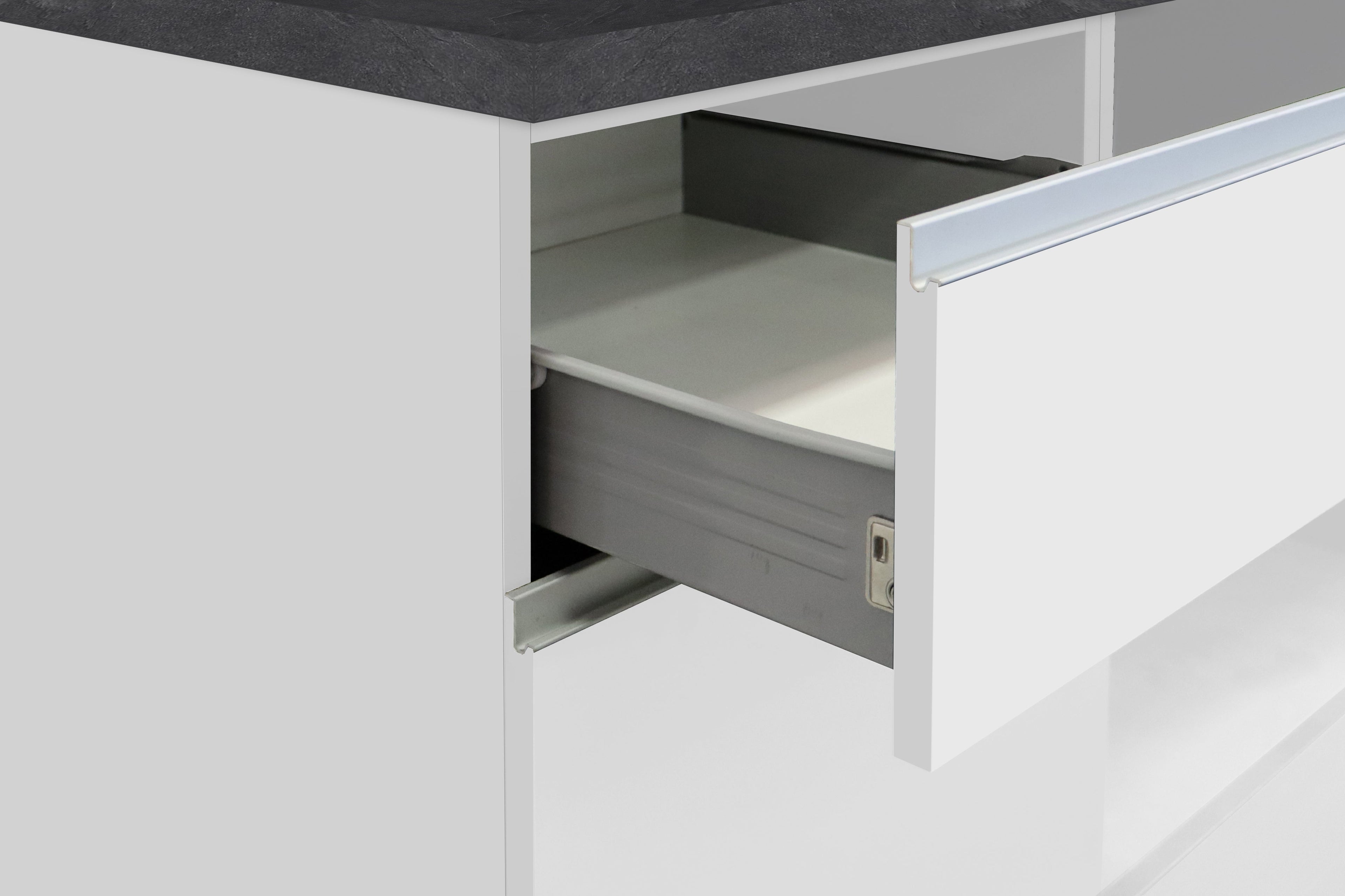 Cucina lineare SOLE da 256 cm, composizione 1 - Milano 7 Arte e Design