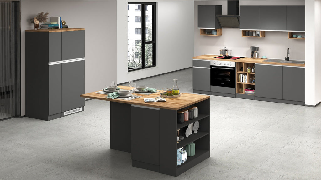Cucina lineare SOLE da 256 cm, composizione 1 - Milano 7 Arte e Design