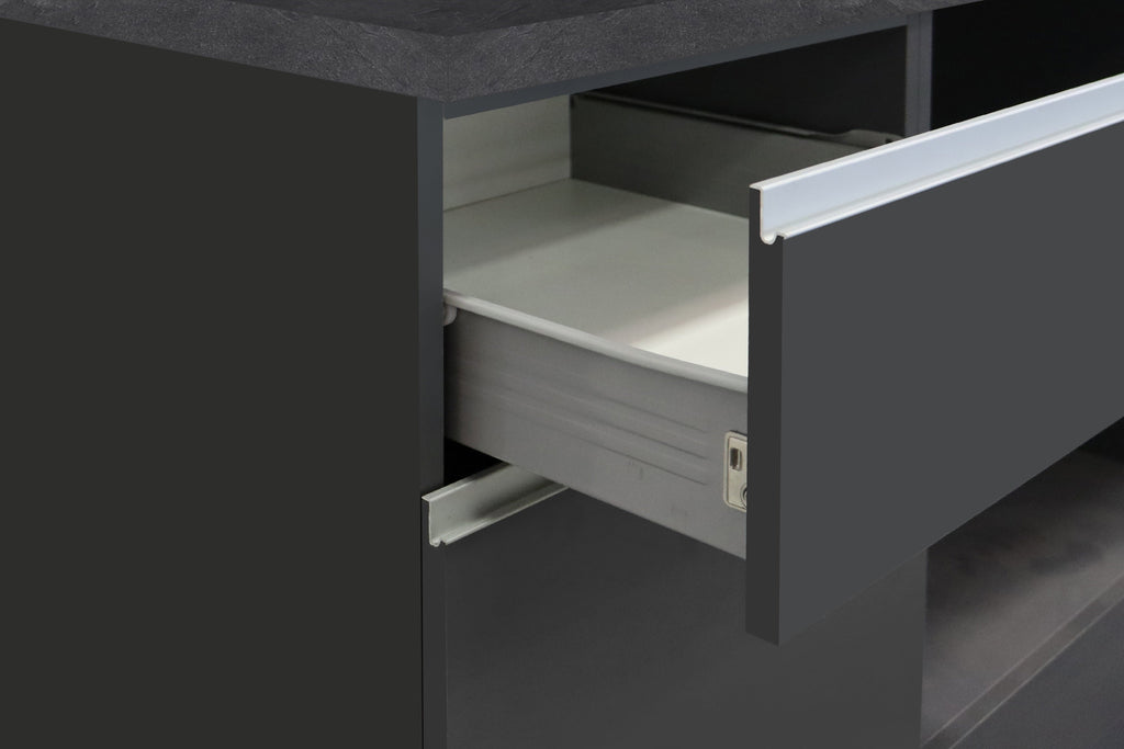 Cucina lineare SOLE da 256 cm, composizione 1 - Milano 7 Arte e Design