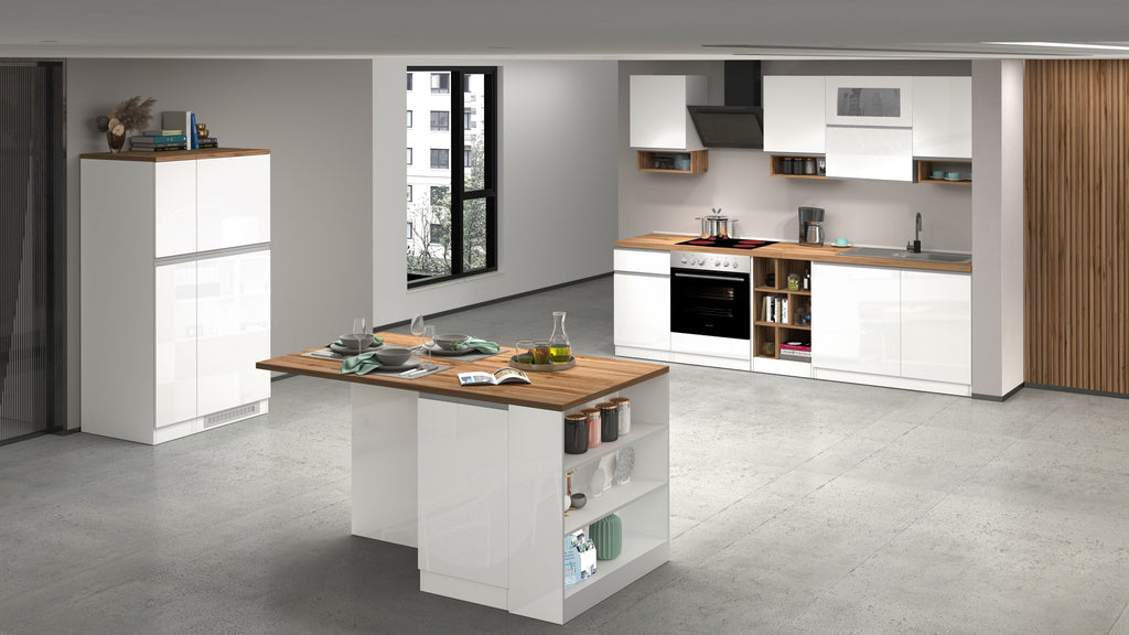 Cucina lineare SOLE 256 cm, composizione 2 - Milano 7 Arte e Design