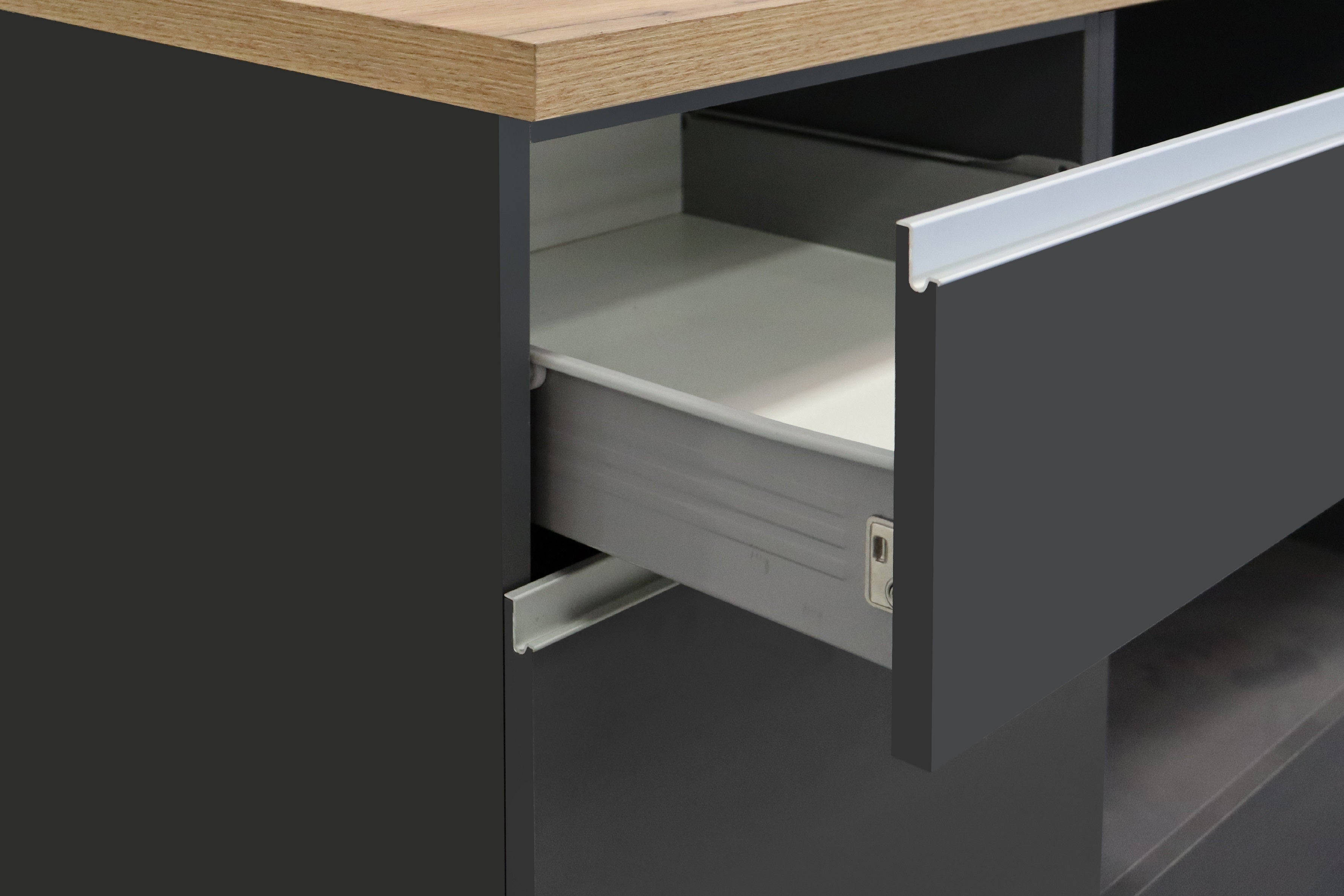 Cucina lineare SOLE 256 cm, composizione 2 - Milano 7 Arte e Design