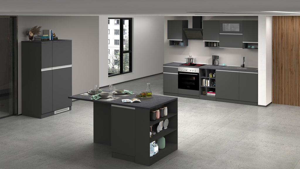 Cucina lineare SOLE 256 cm, composizione 2 - Milano 7 Arte e Design
