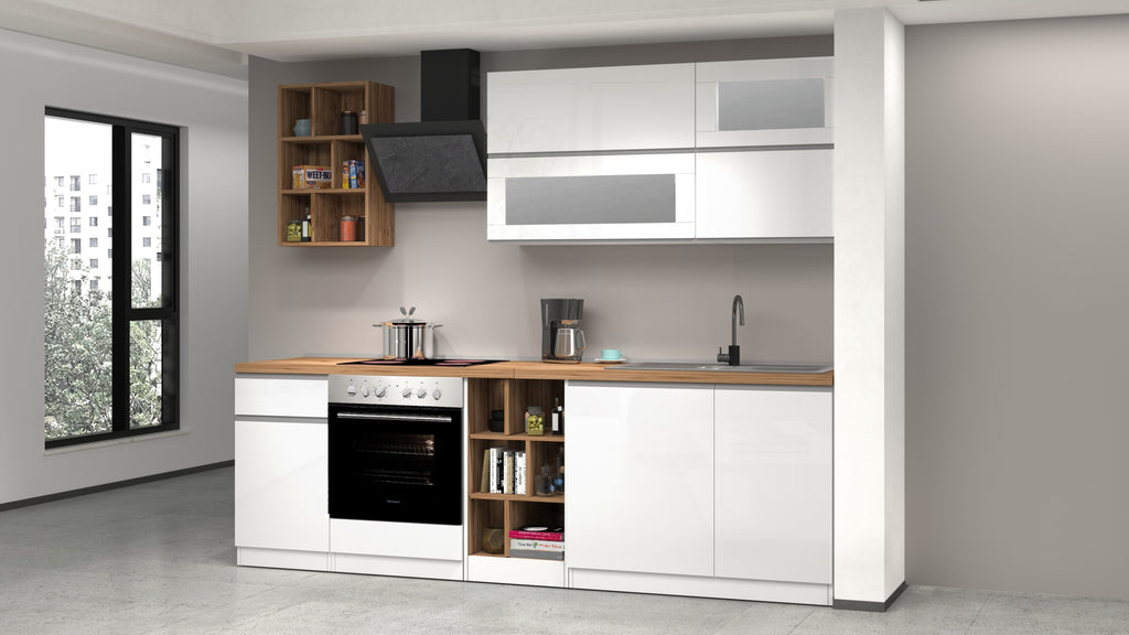 Cucina lineare SOLE 256 cm, composizione 3 - Milano 7 Arte e Design