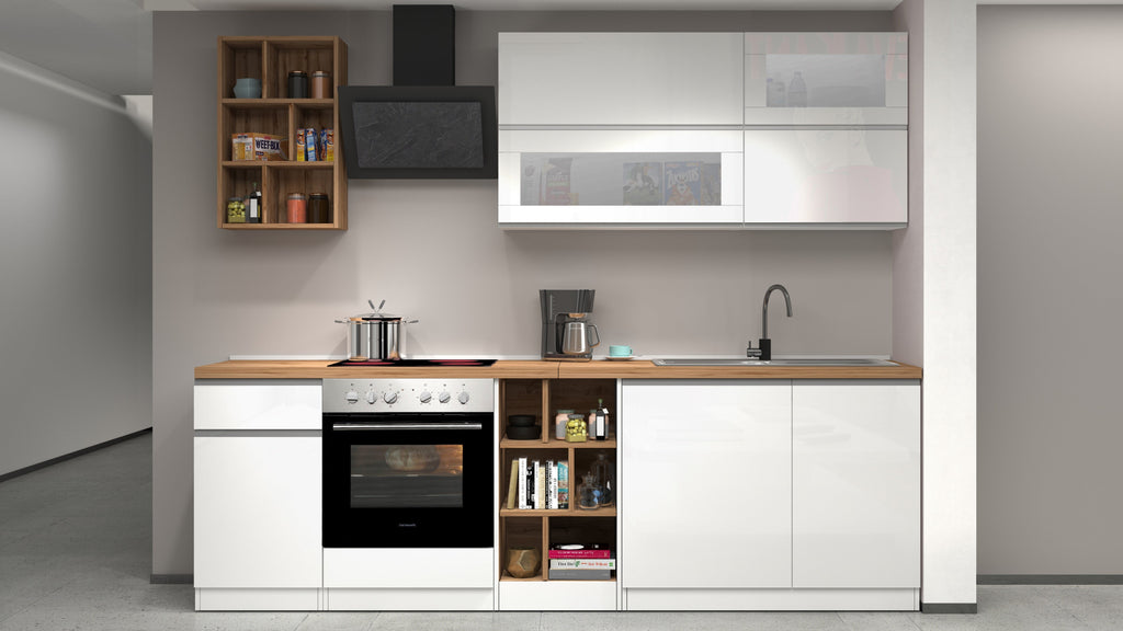 Cucina lineare SOLE 256 cm, composizione 3 - Milano 7 Arte e Design