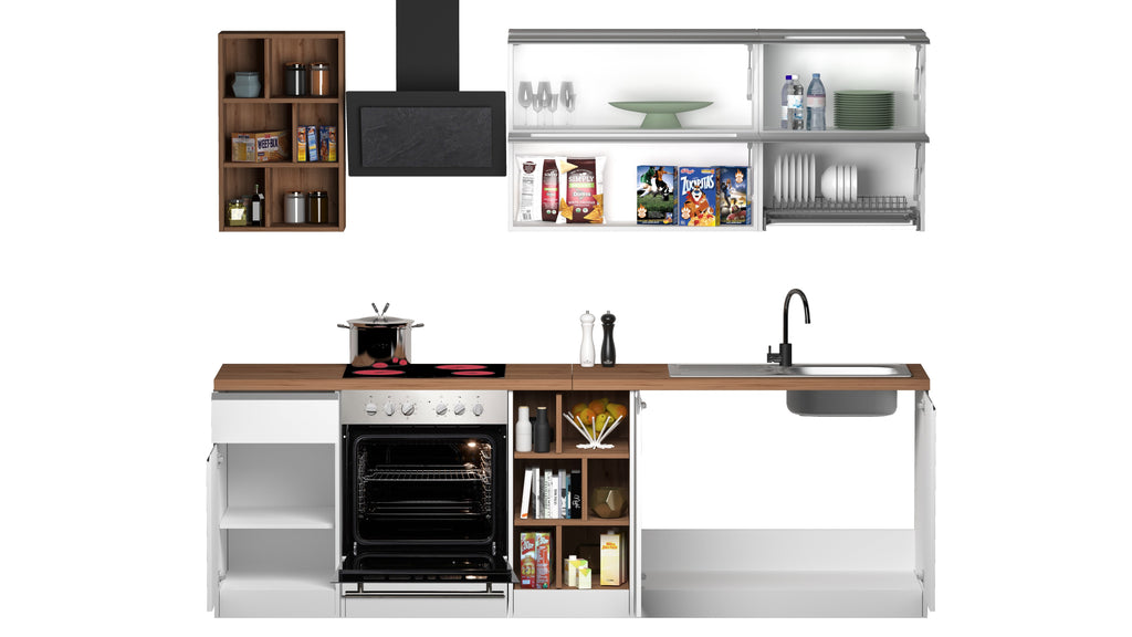 Cucina lineare SOLE 256 cm, composizione 3 - Milano 7 Arte e Design