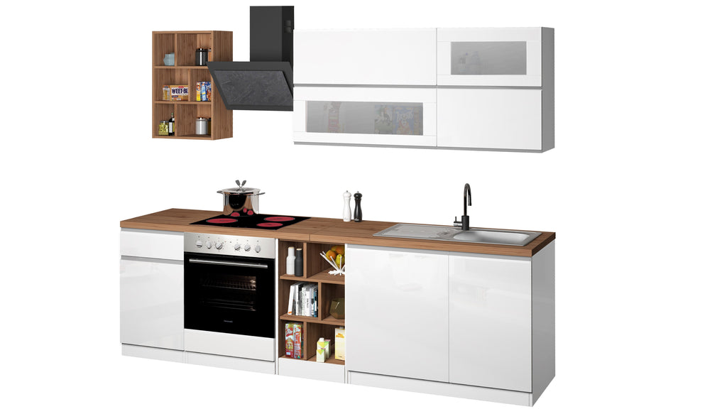 Cucina lineare SOLE 256 cm, composizione 3 - Milano 7 Arte e Design