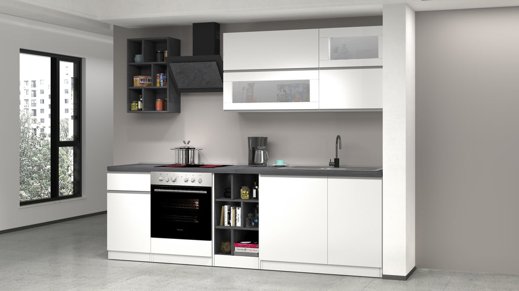 Cucina lineare SOLE 256 cm, composizione 3 - Milano 7 Arte e Design