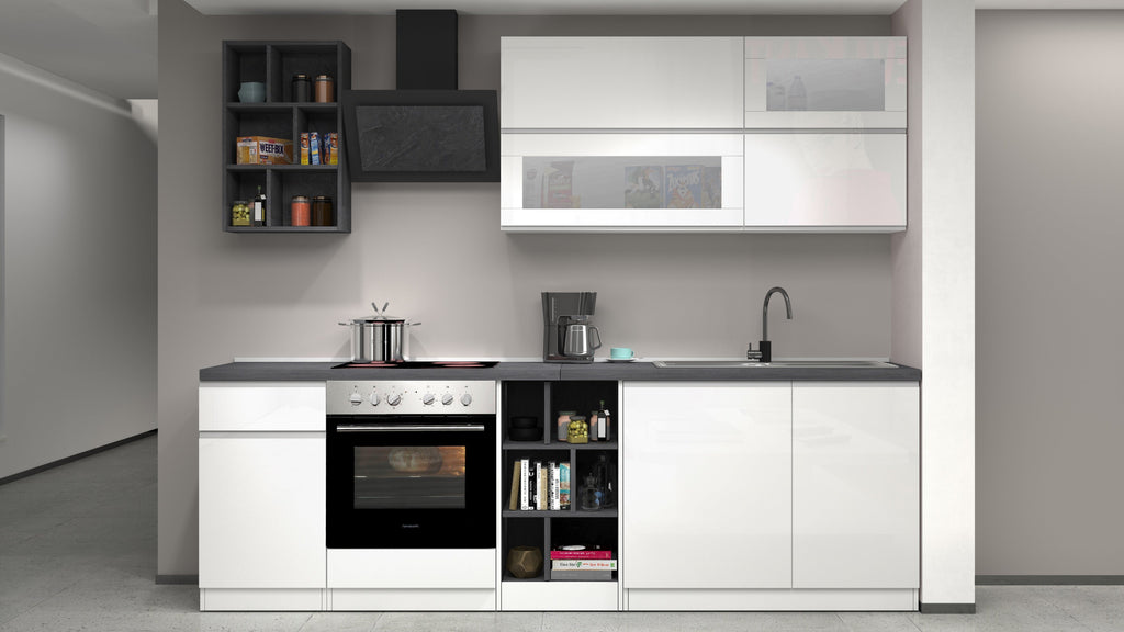 Cucina lineare SOLE 256 cm, composizione 3 - Milano 7 Arte e Design